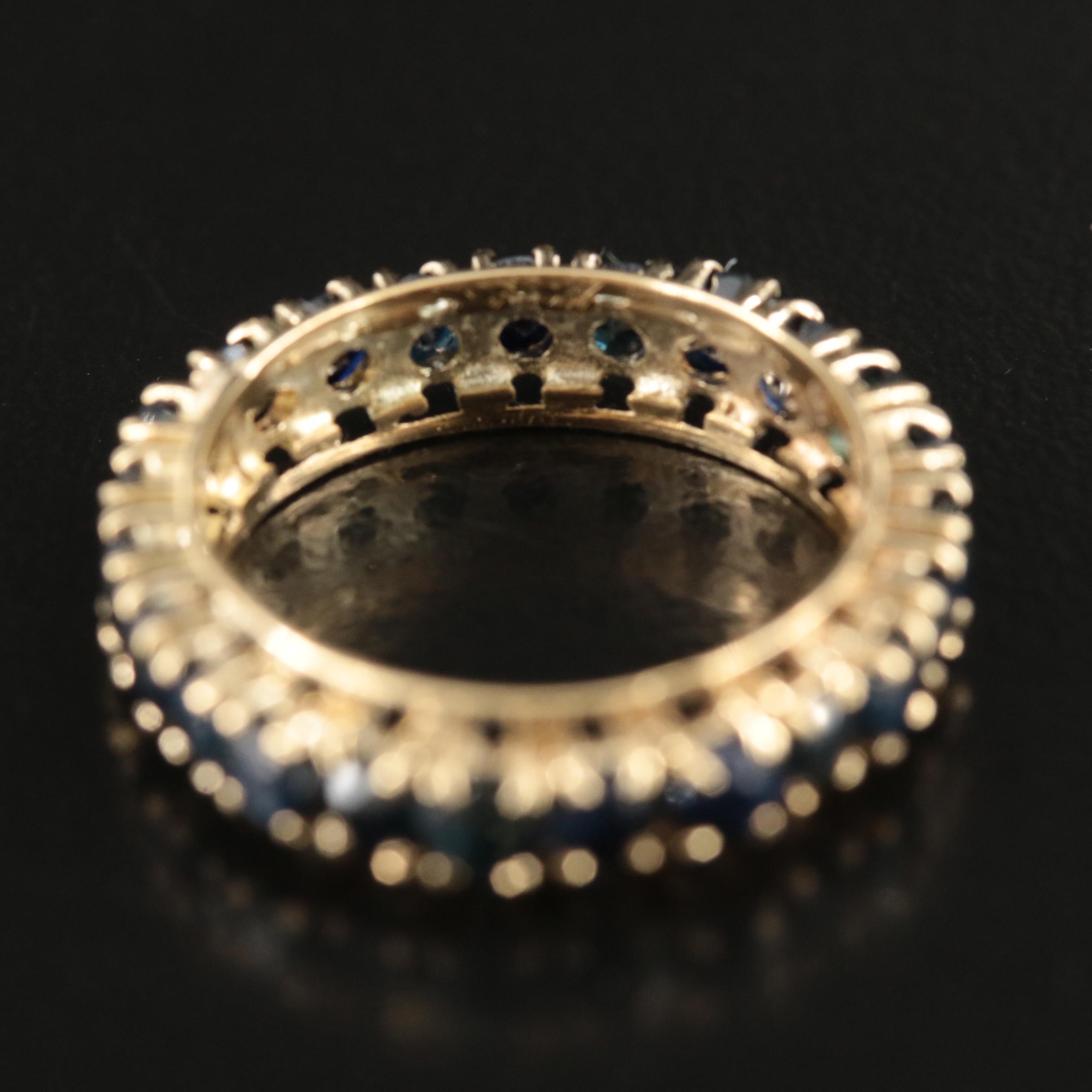 14K Sapphire Eternity Band