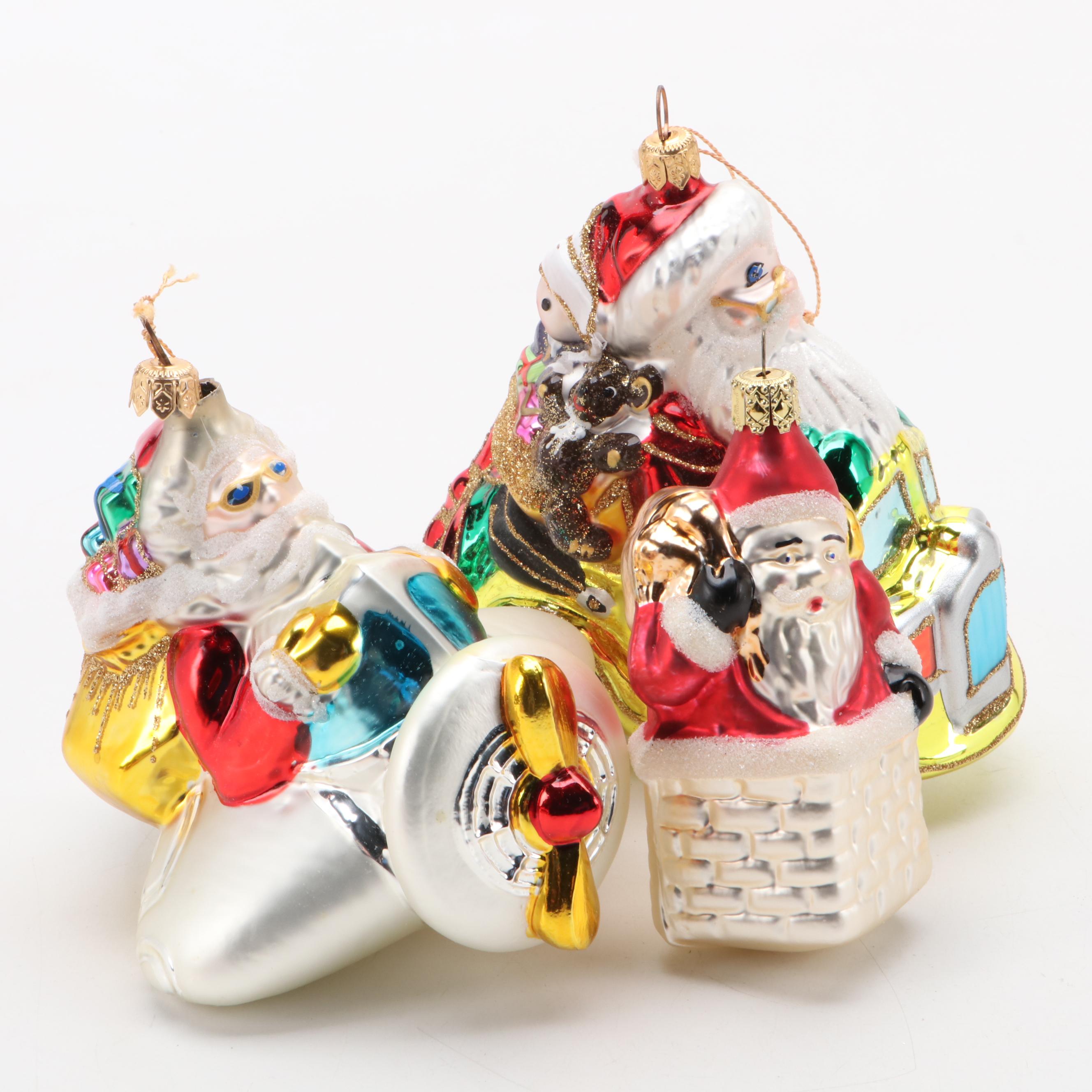Lenox, Lladró Porcelain and Kurt Adler Polonaise Collection Glass Ornaments