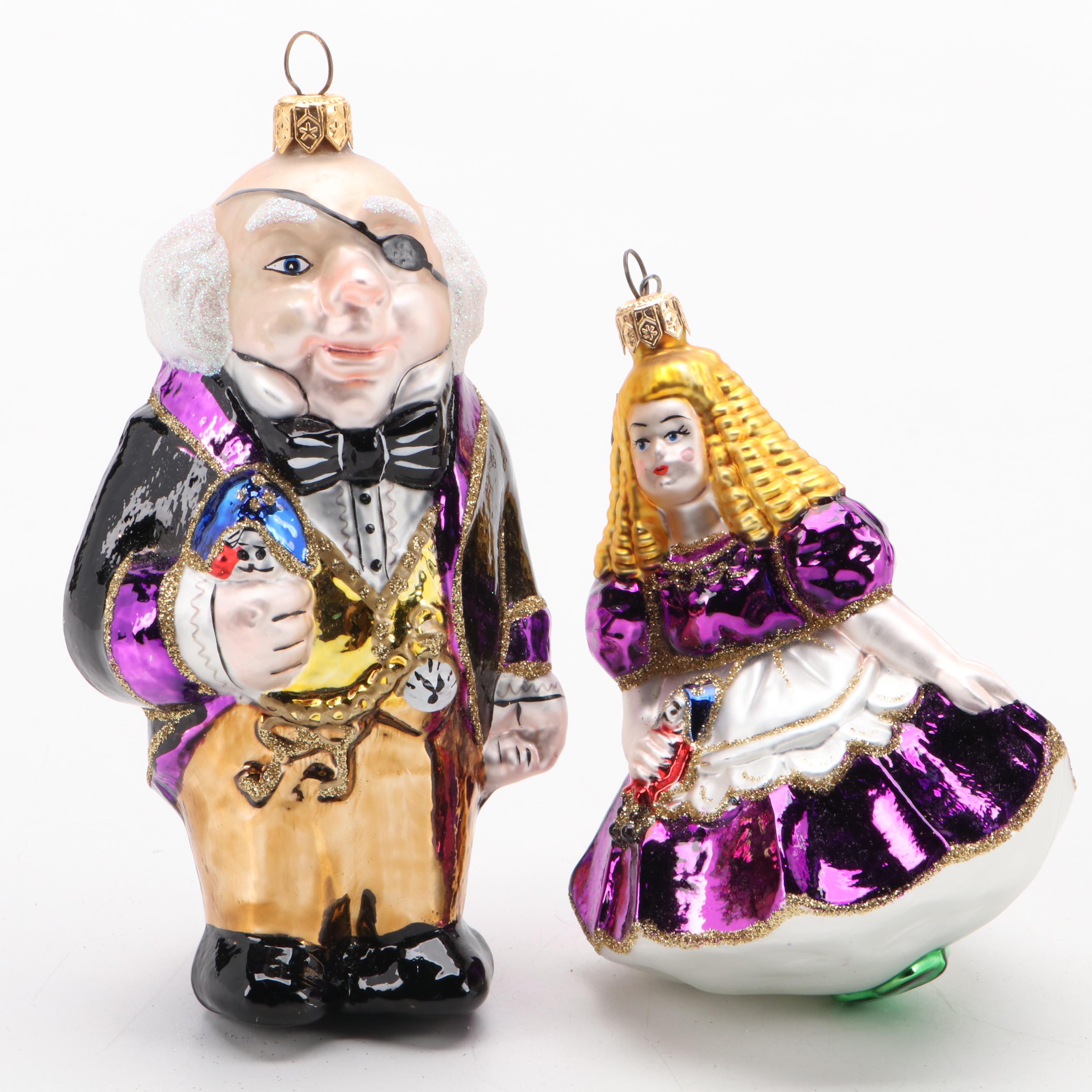 Lenox, Lladró Porcelain and Kurt Adler Polonaise Collection Glass Ornaments