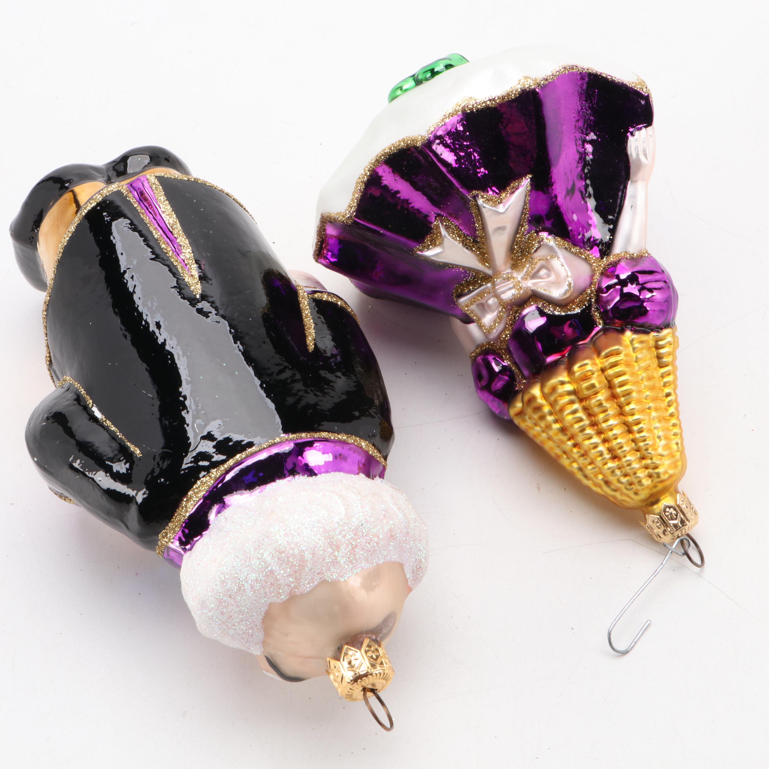 Lenox, Lladró Porcelain and Kurt Adler Polonaise Collection Glass Ornaments