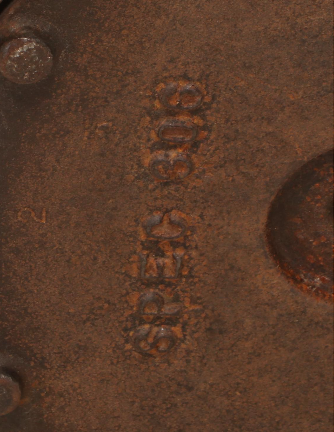 Brass Offset Arm Floor Lamp With Painted Milk Glass Shade, Mid-20th Century