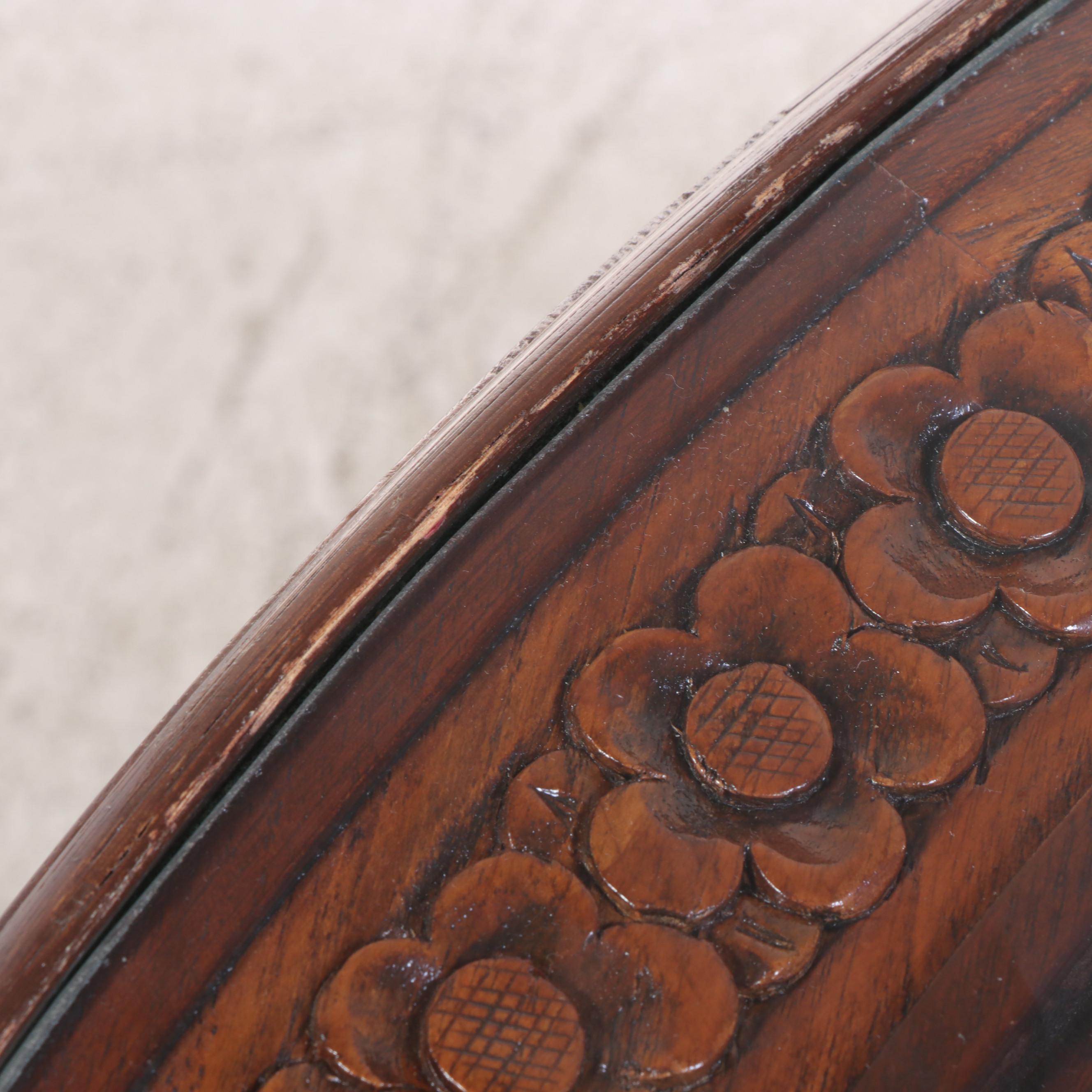 Chinese Dragon-Carved Hardwood Nine-Piece Dining Set