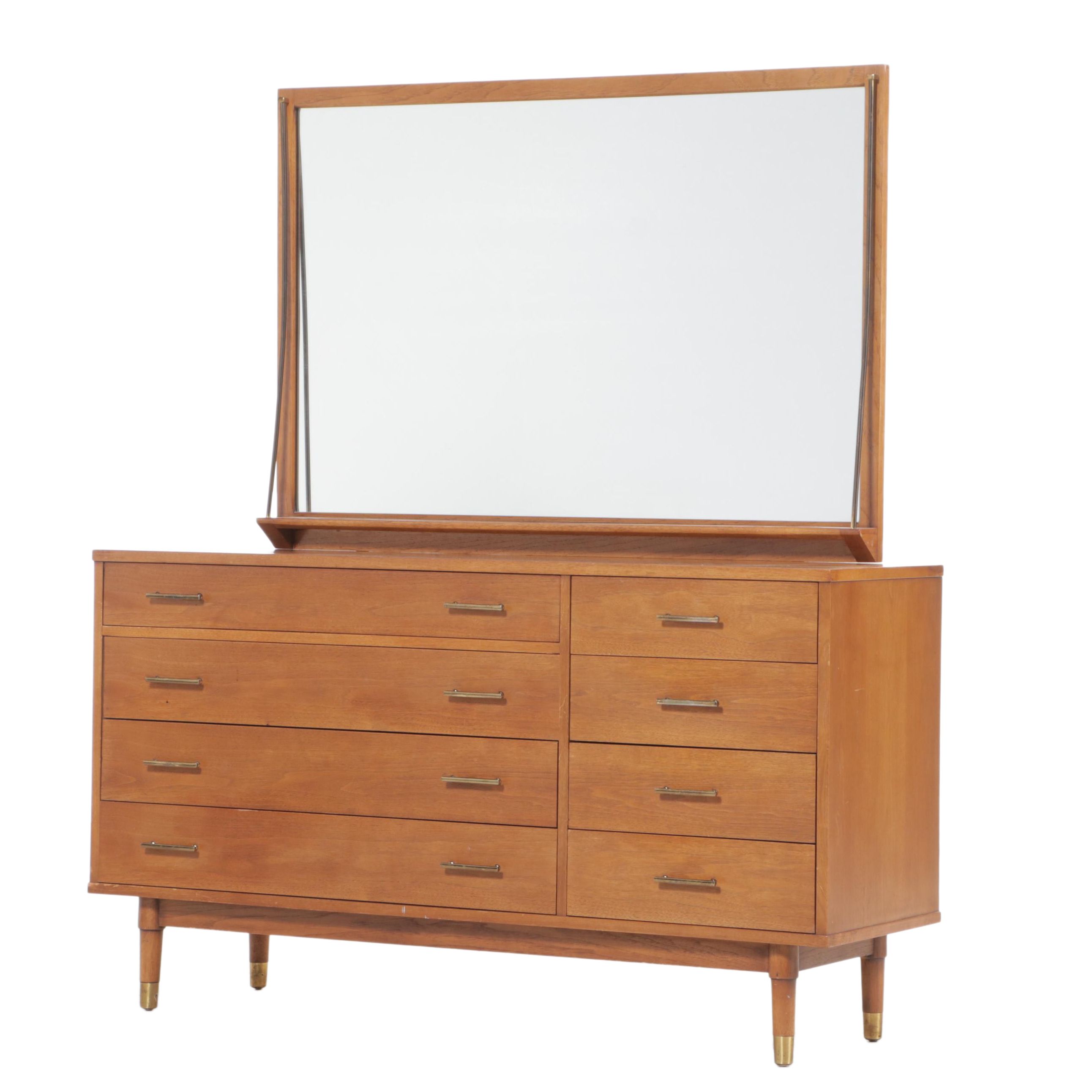 Drexel Mid Century Modern Hardwood Eight-Drawer Dresser