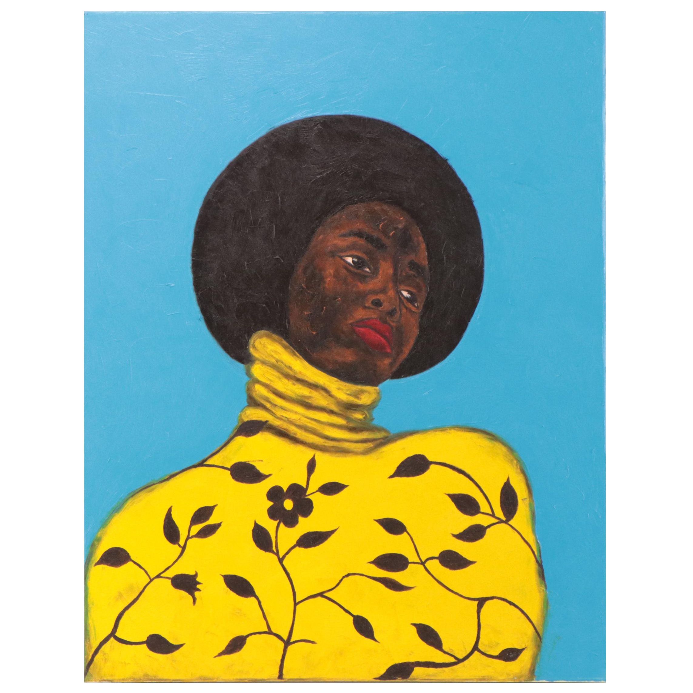 Oluwakemi Omowaire Oil Painting "Some Days," 21st Century