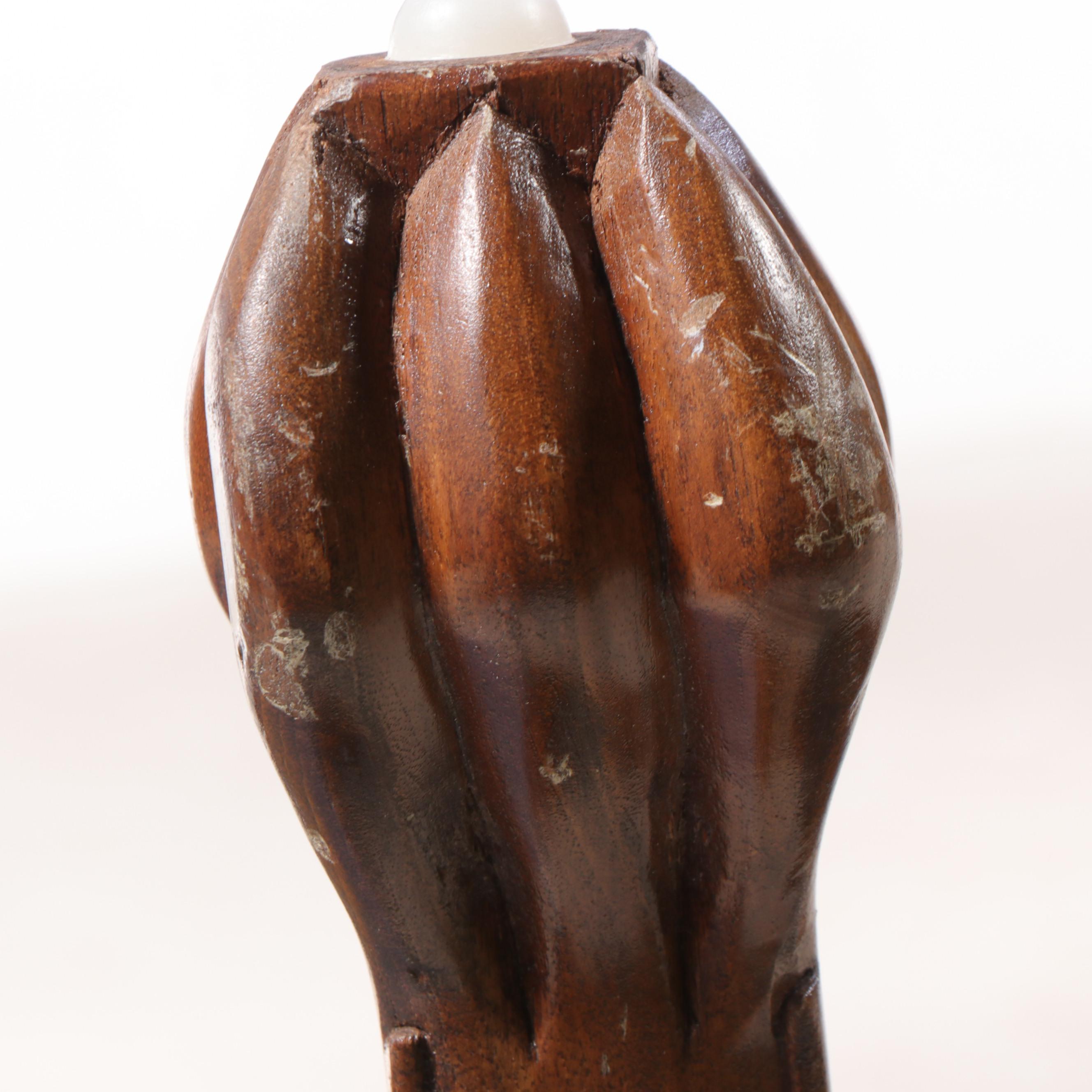 Chinese Dragon-Carved Hardwood Nine-Piece Dining Set