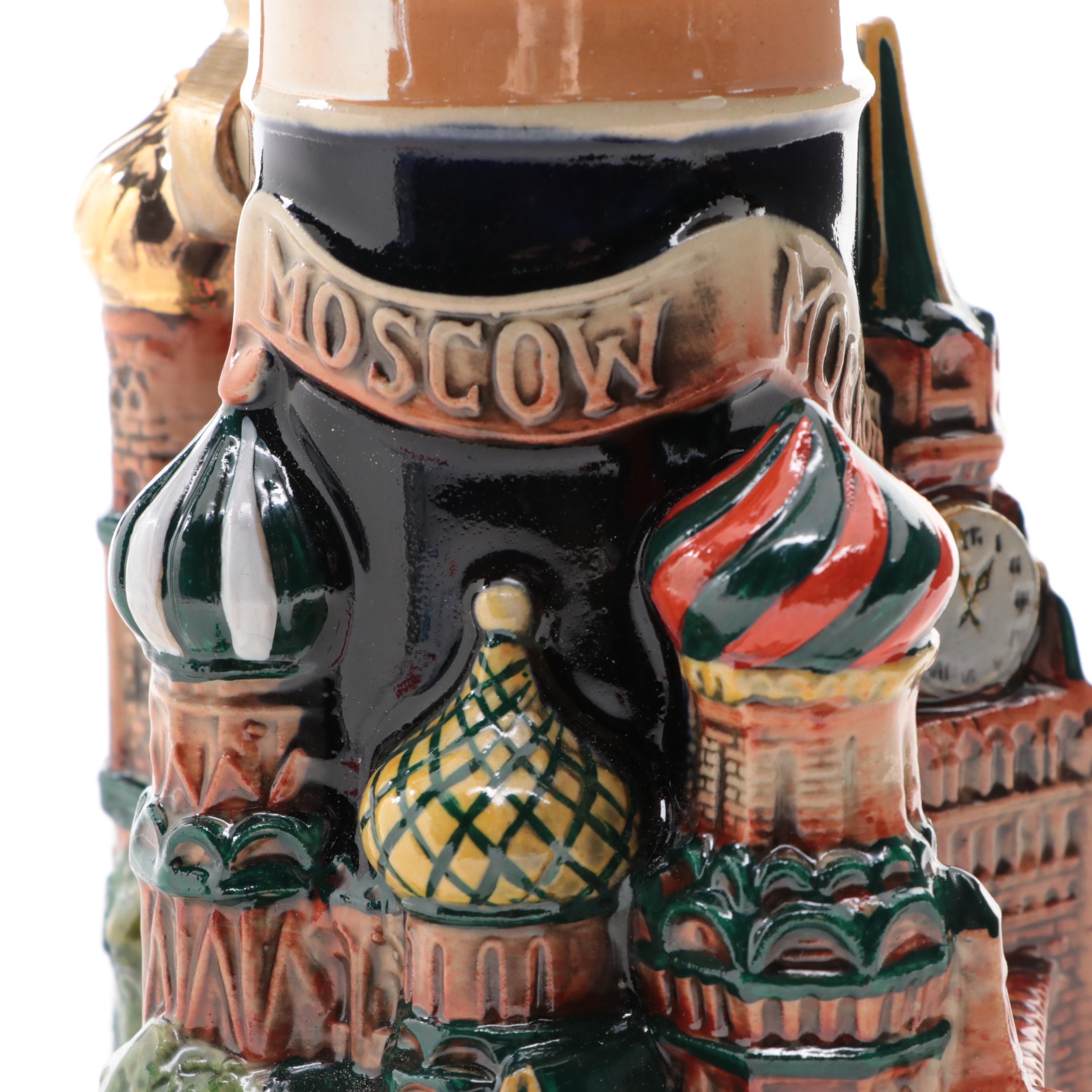 Thewalt Limited Edition Moscow Themed Glazed Stoneware Beer Stein