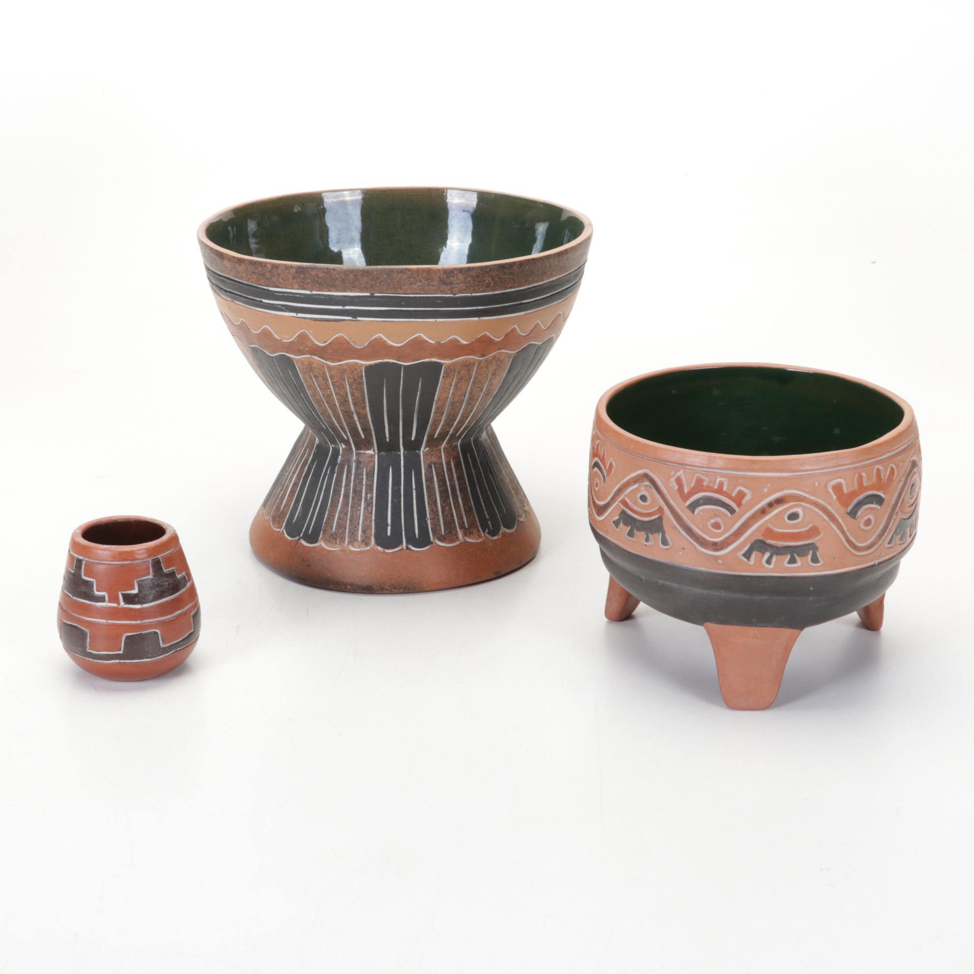 Mexican Pottery Bowls and Vases