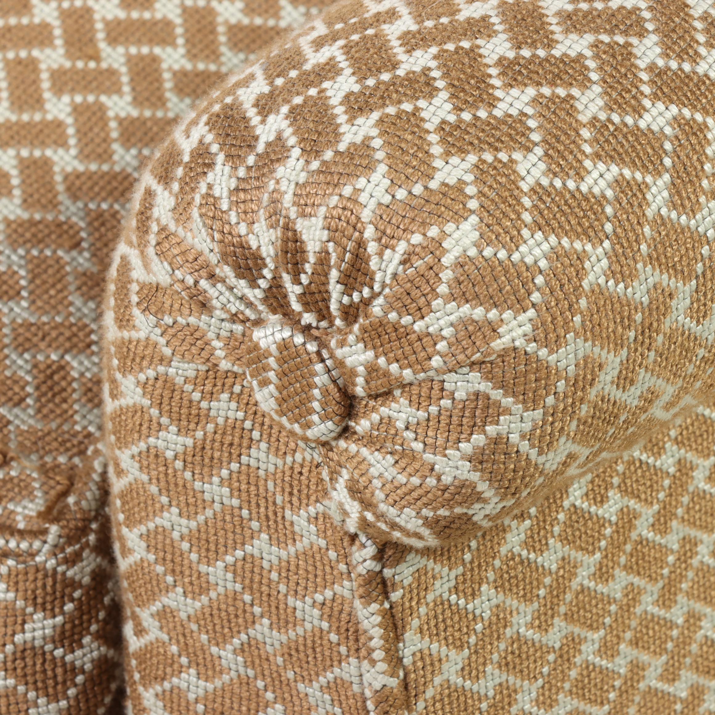 Century Furniture Custom-Upholstered Mahogany Easy Armchair, Early 20th Century