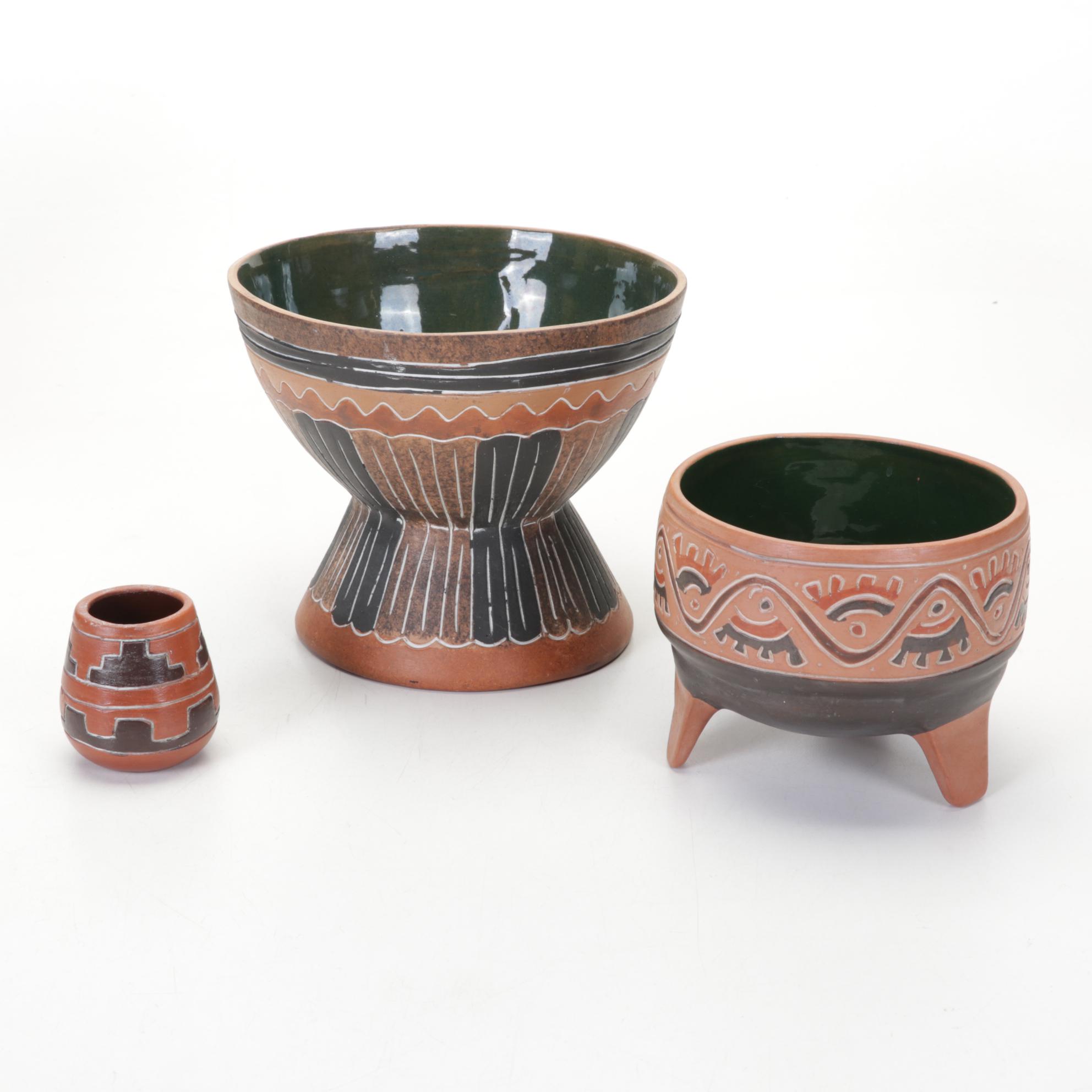 Mexican Pottery Bowls and Vases