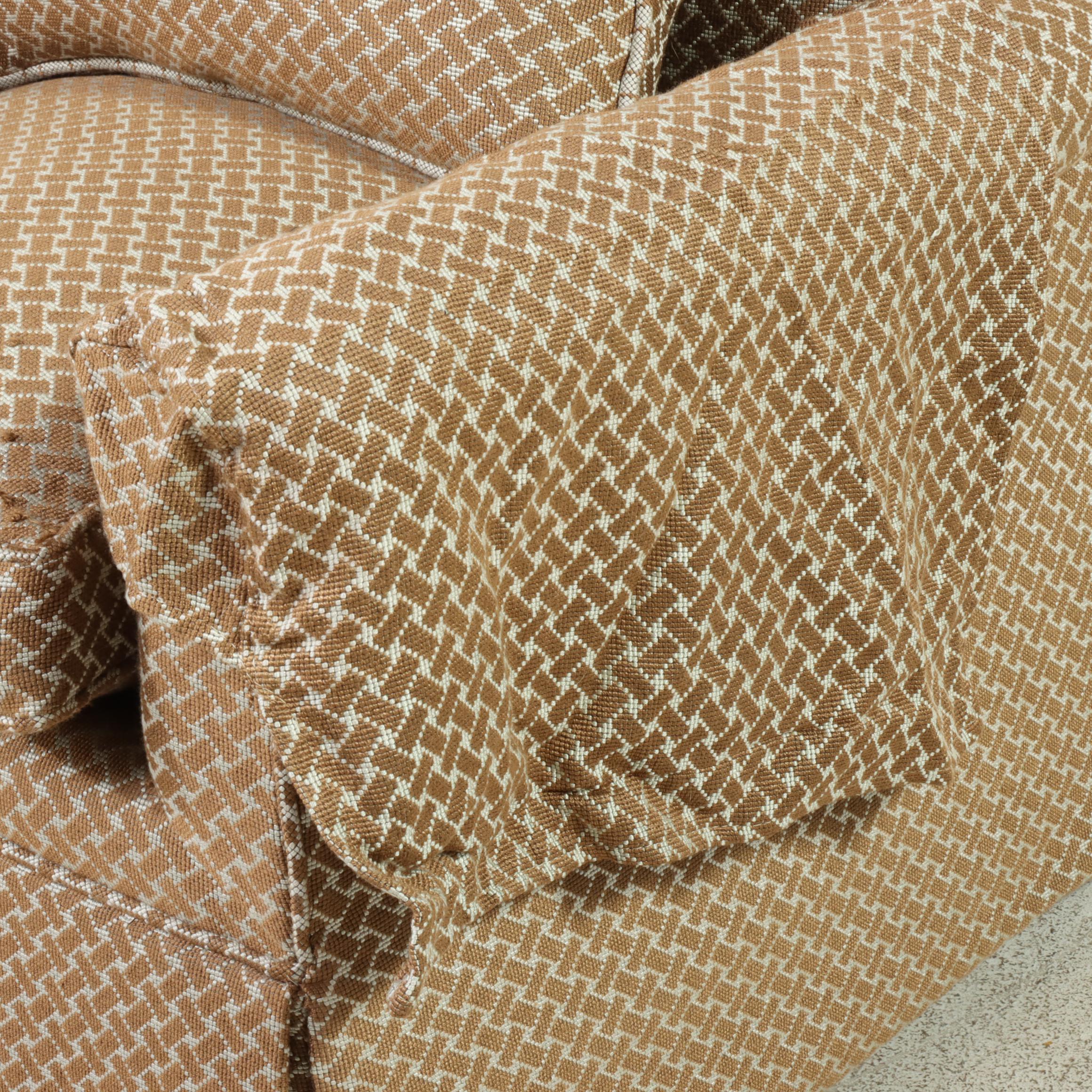 Century Furniture Custom-Upholstered Mahogany Easy Armchair, Early 20th Century