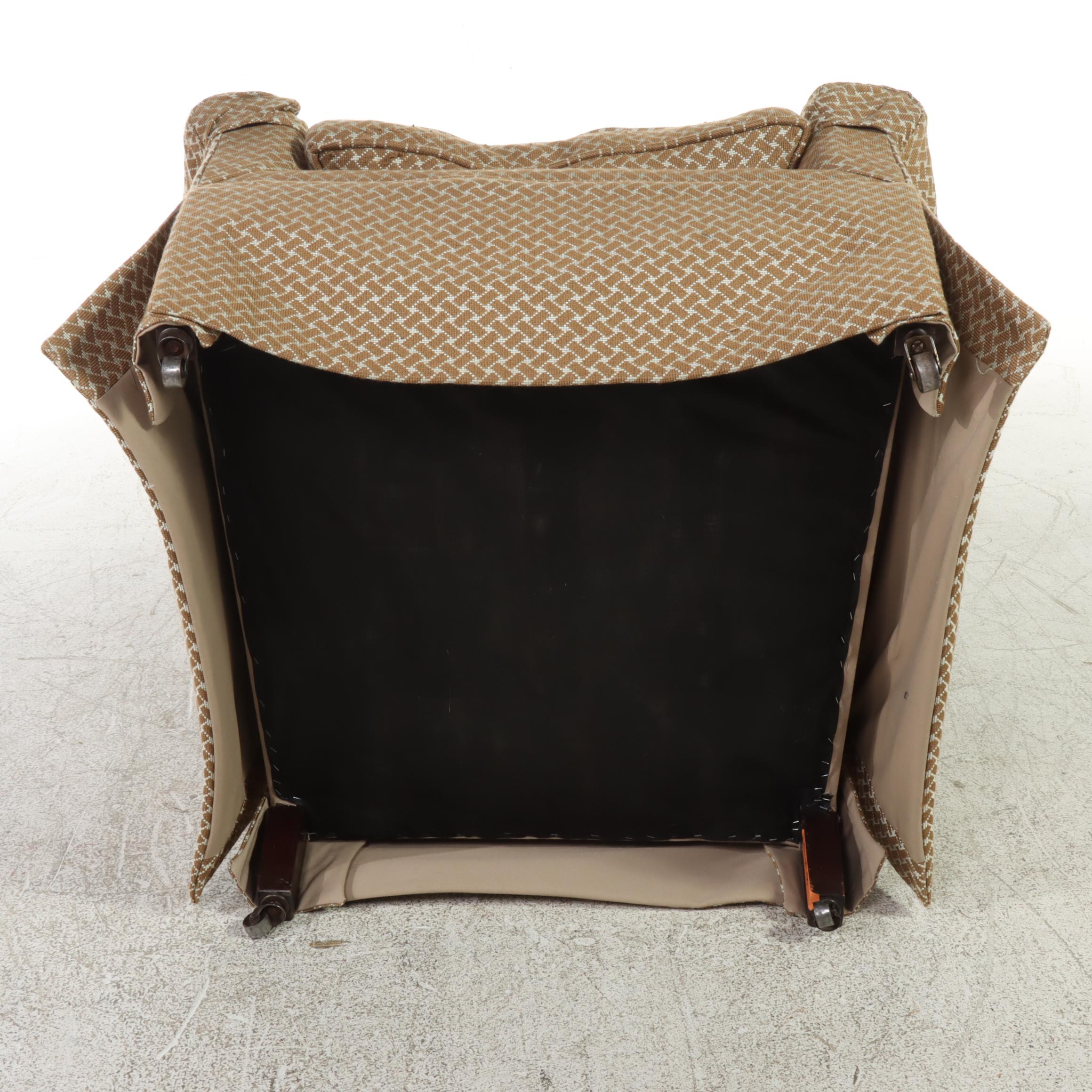 Century Furniture Custom-Upholstered Mahogany Easy Armchair, Early 20th Century