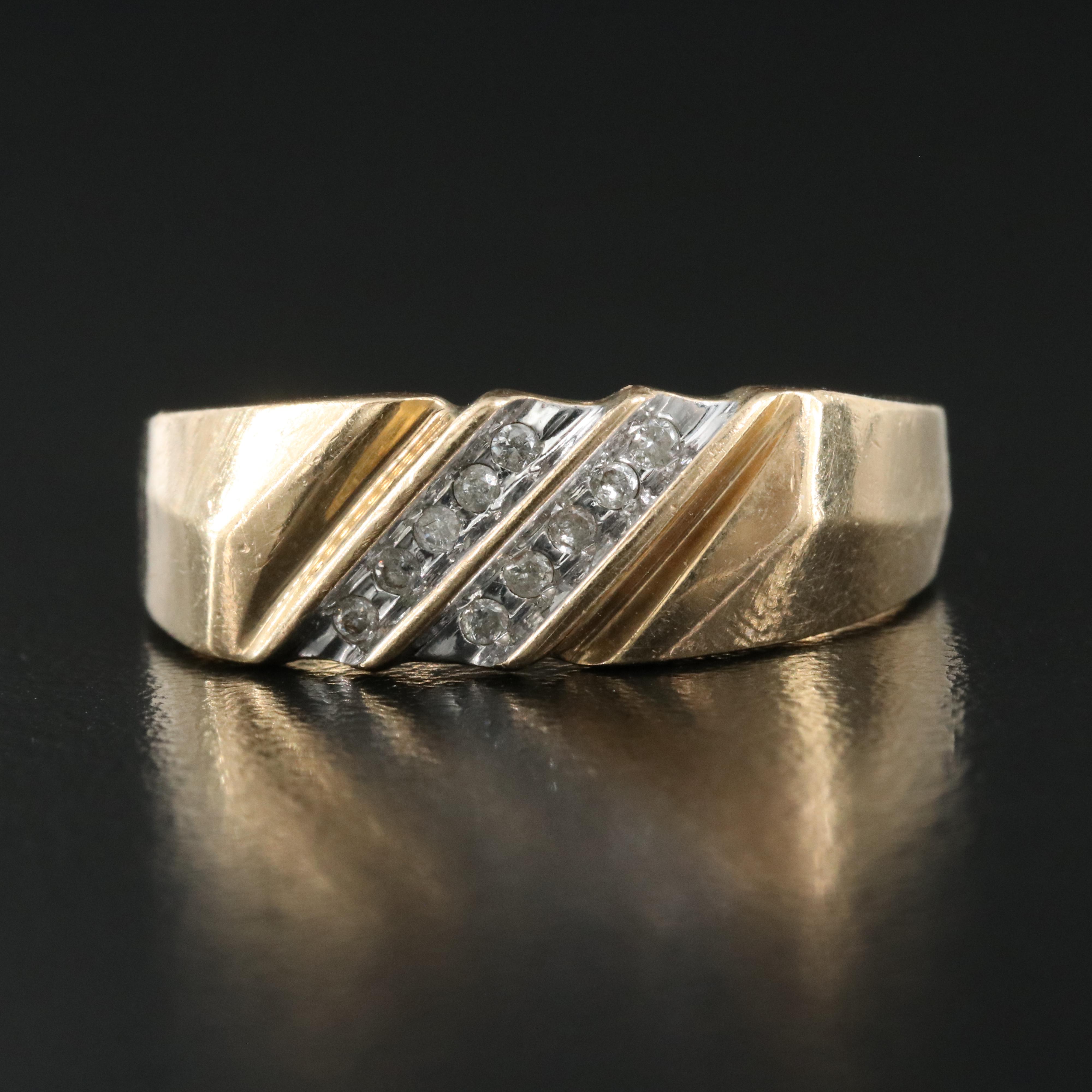 10K 0.10 CTW Diamond Band