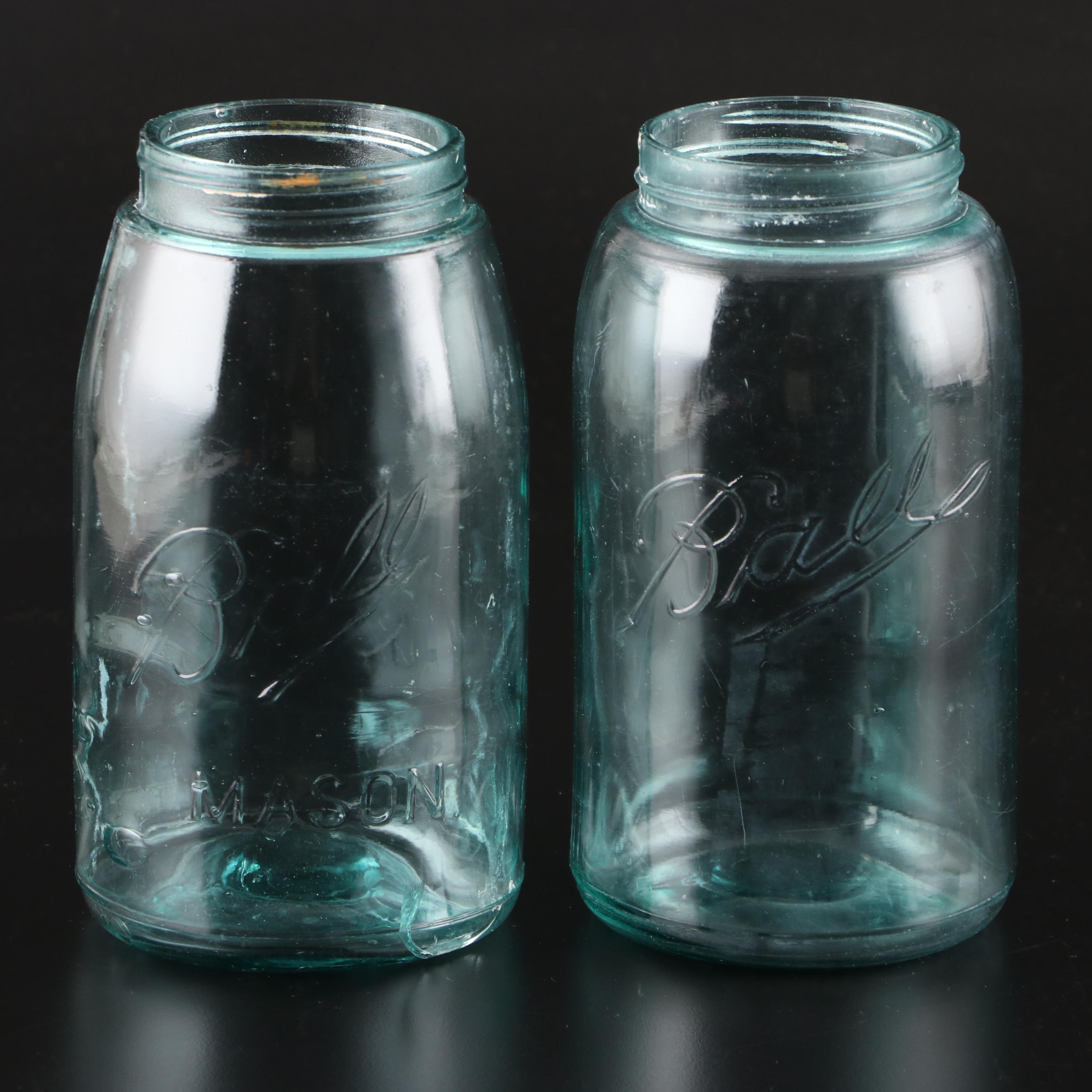 Ball and Mason's Glass Canning Jars