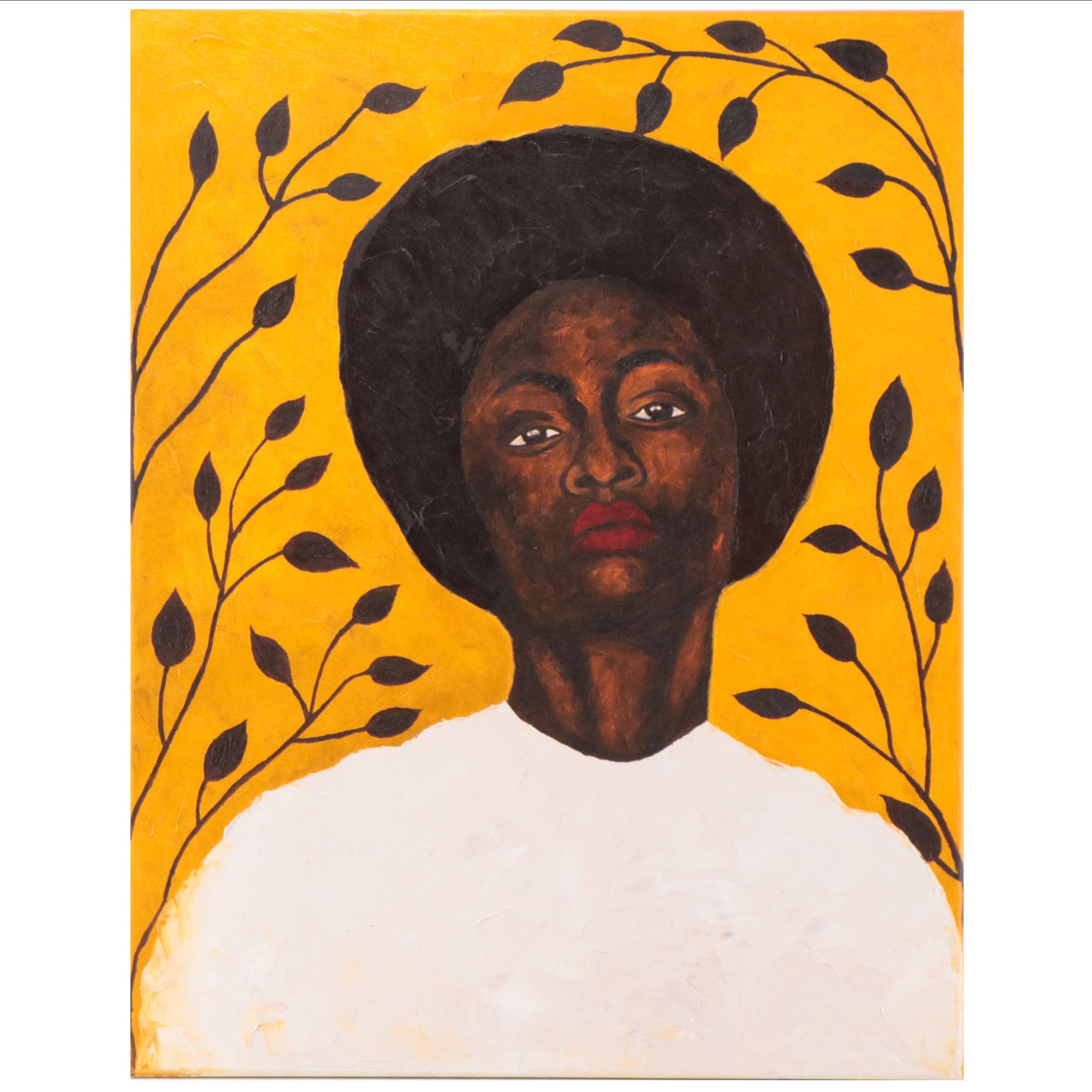 Oluwakemi Omowaire Oil Painting "Laloba Woman II," 21st Century