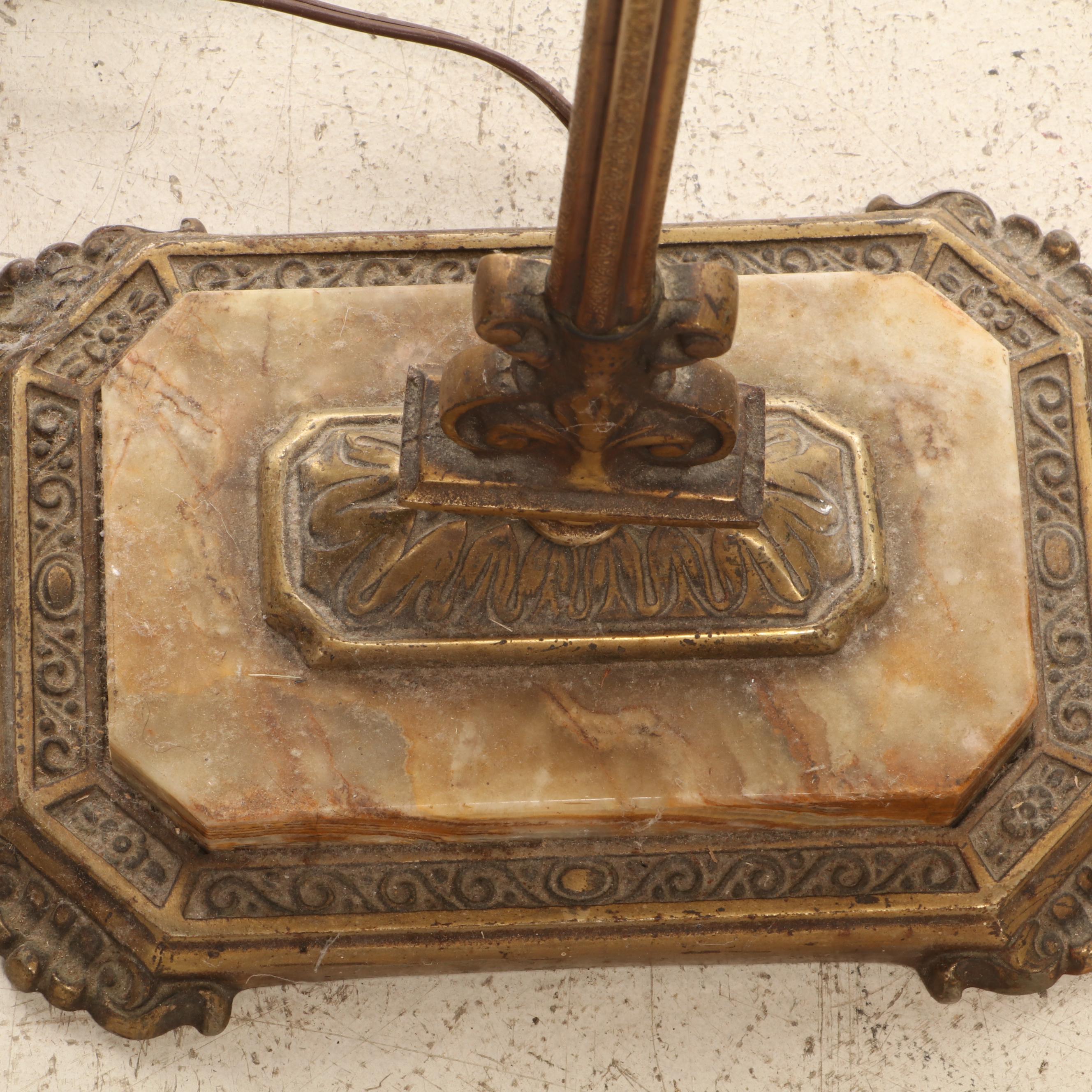 Milcast Late Victorian Style Brass Torchiere Floor Lamps, Early 20th C