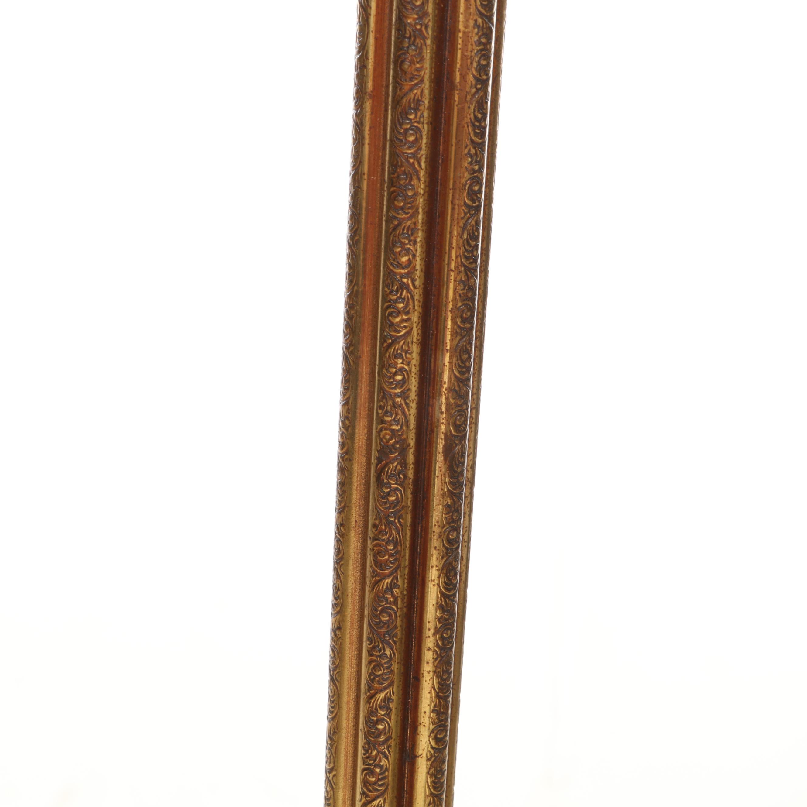 Milcast Late Victorian Style Brass Torchiere Floor Lamps, Early 20th C