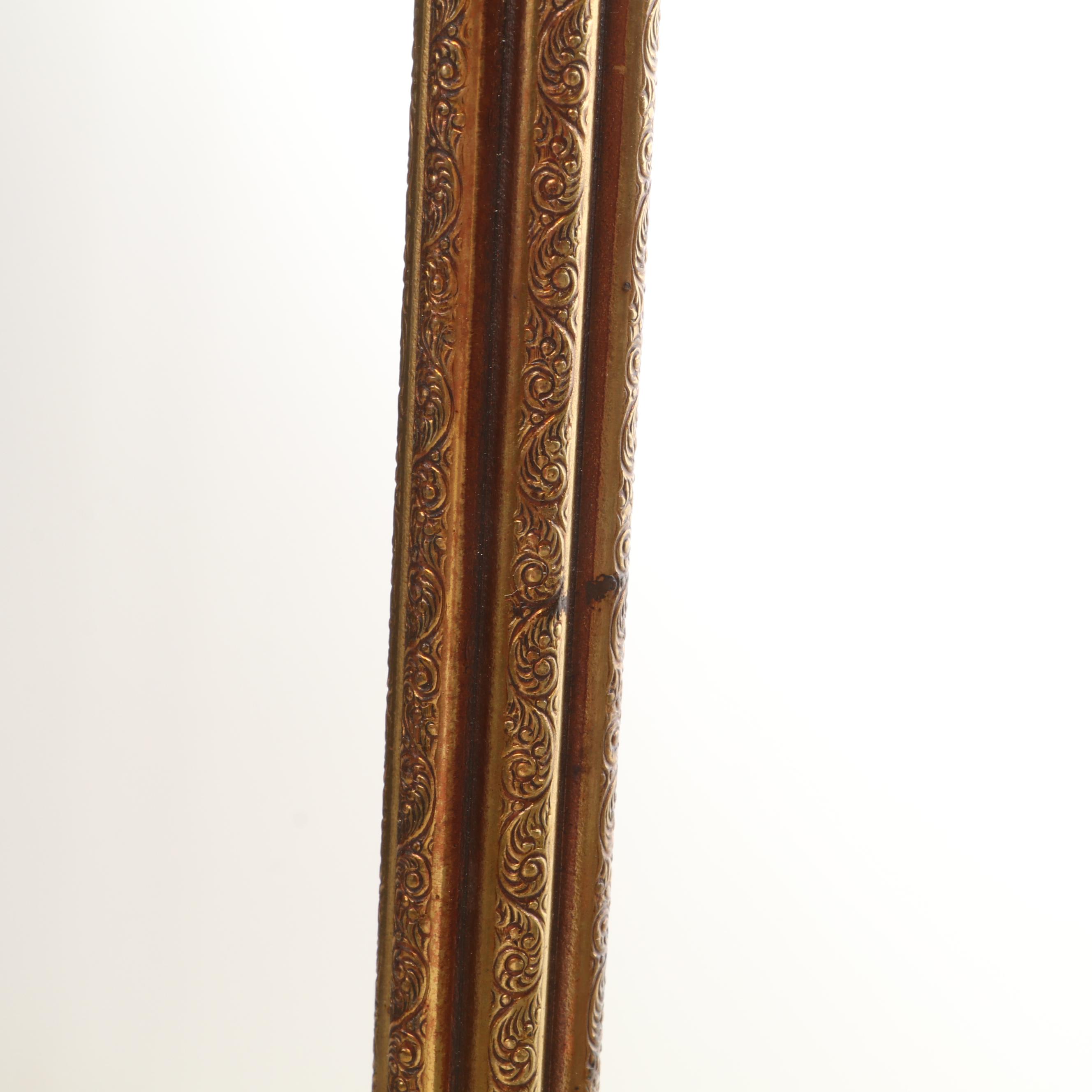 Milcast Late Victorian Style Brass Torchiere Floor Lamps, Early 20th C