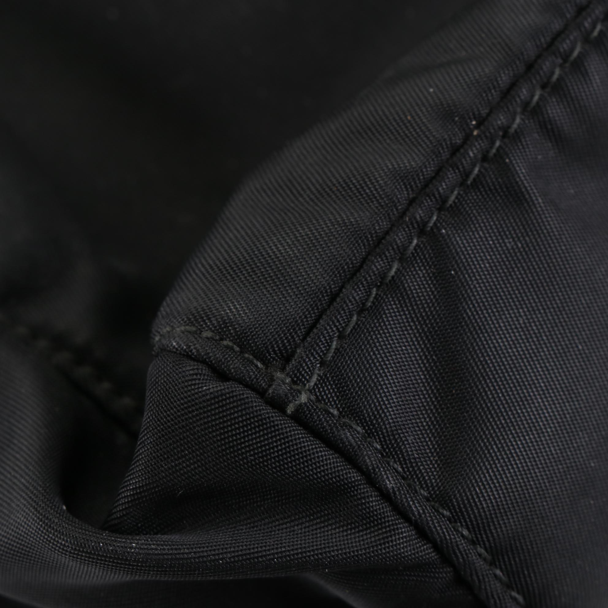 Prada Tessuto Nylon and Braided Leather Handle Two-Way Bag