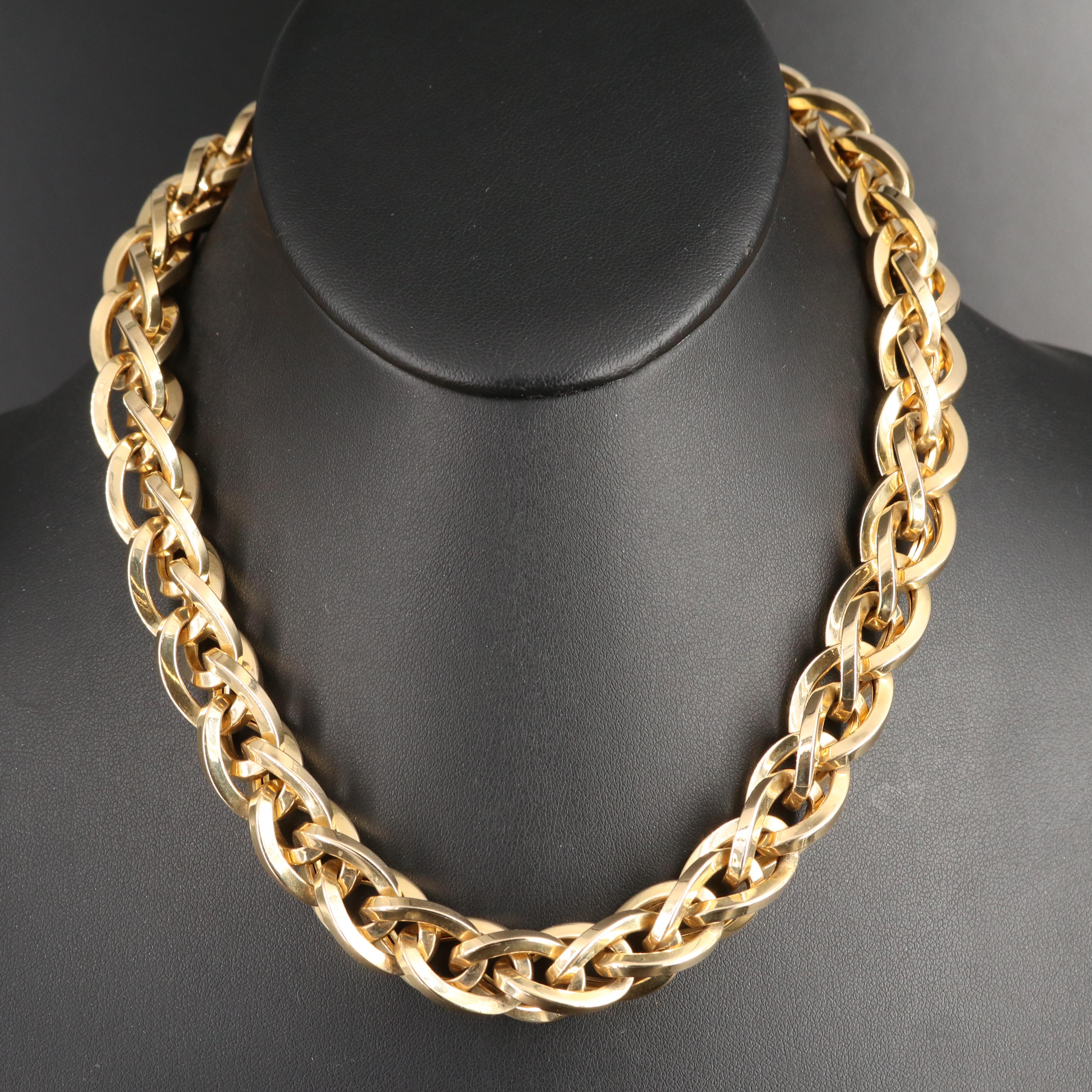 Italian 14K Wheat Chain Necklace