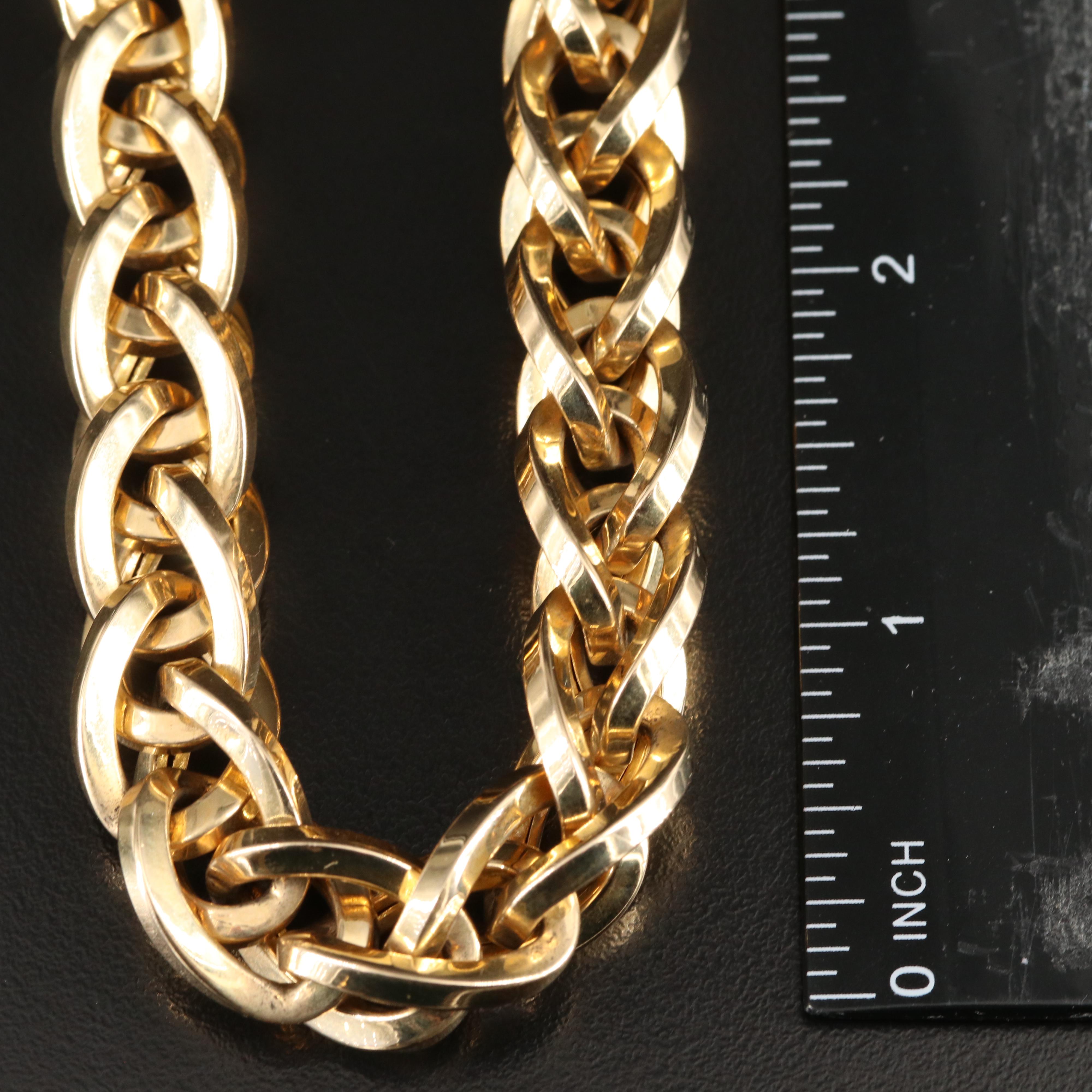 Italian 14K Wheat Chain Necklace