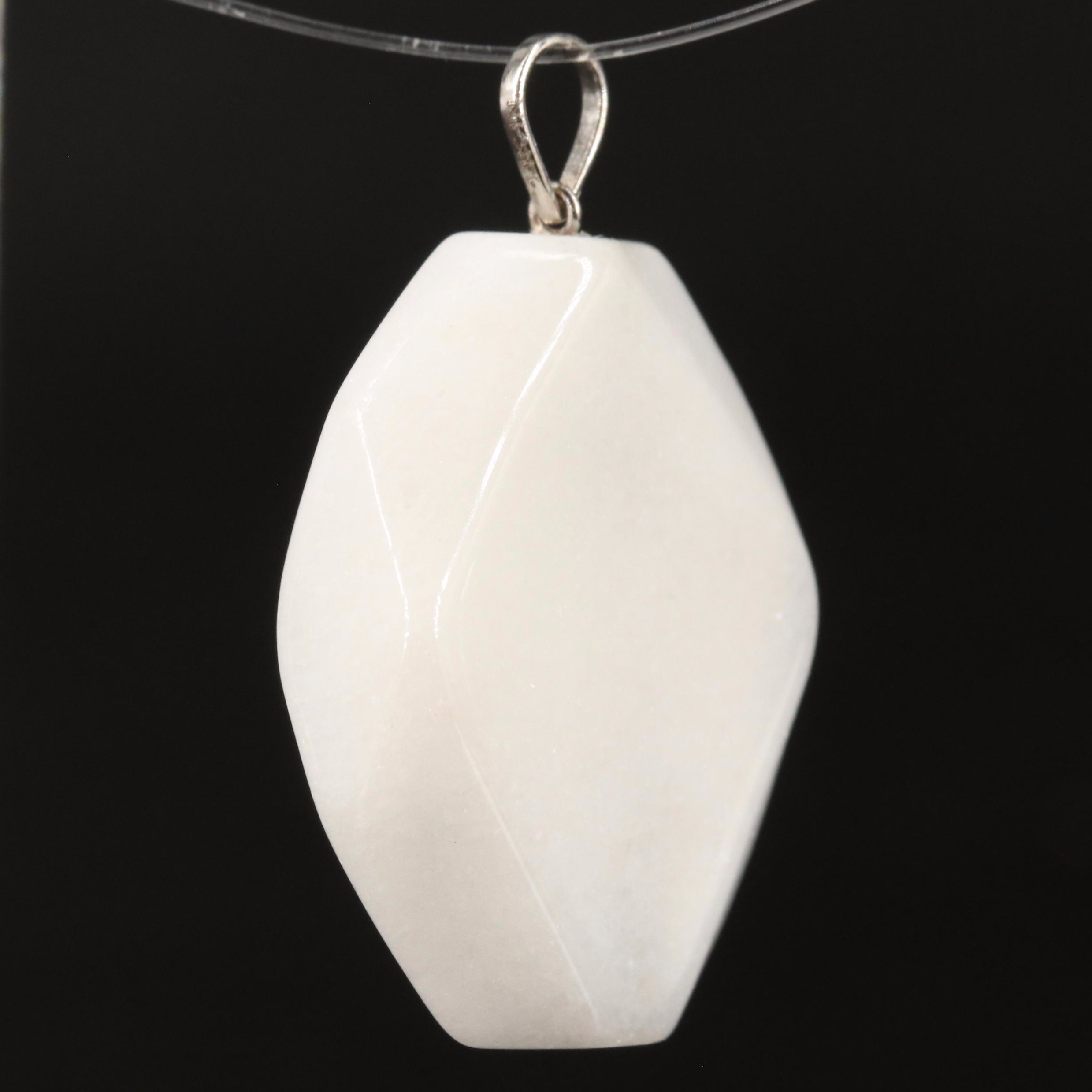 14K Quartzite Pendant