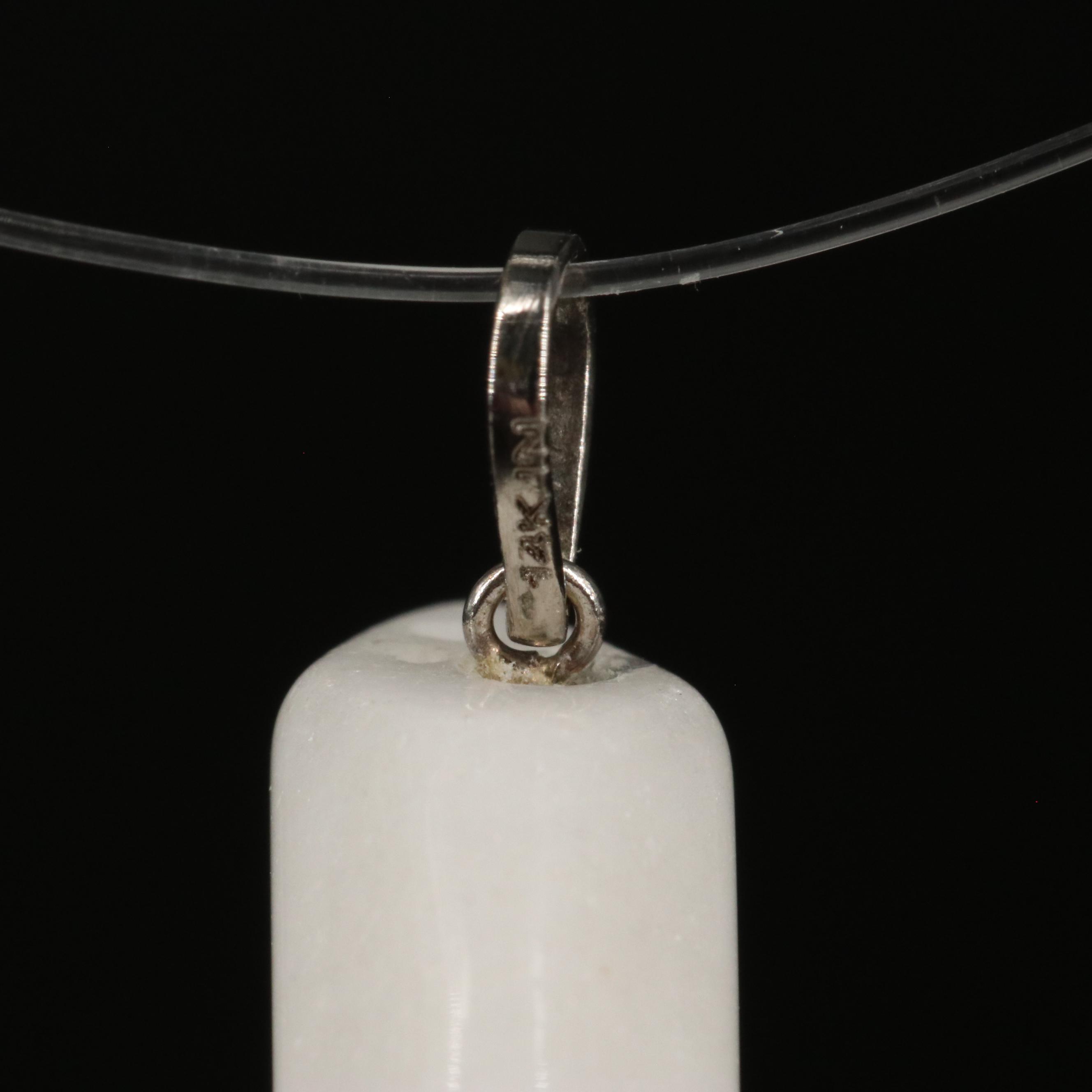 14K Quartzite Pendant