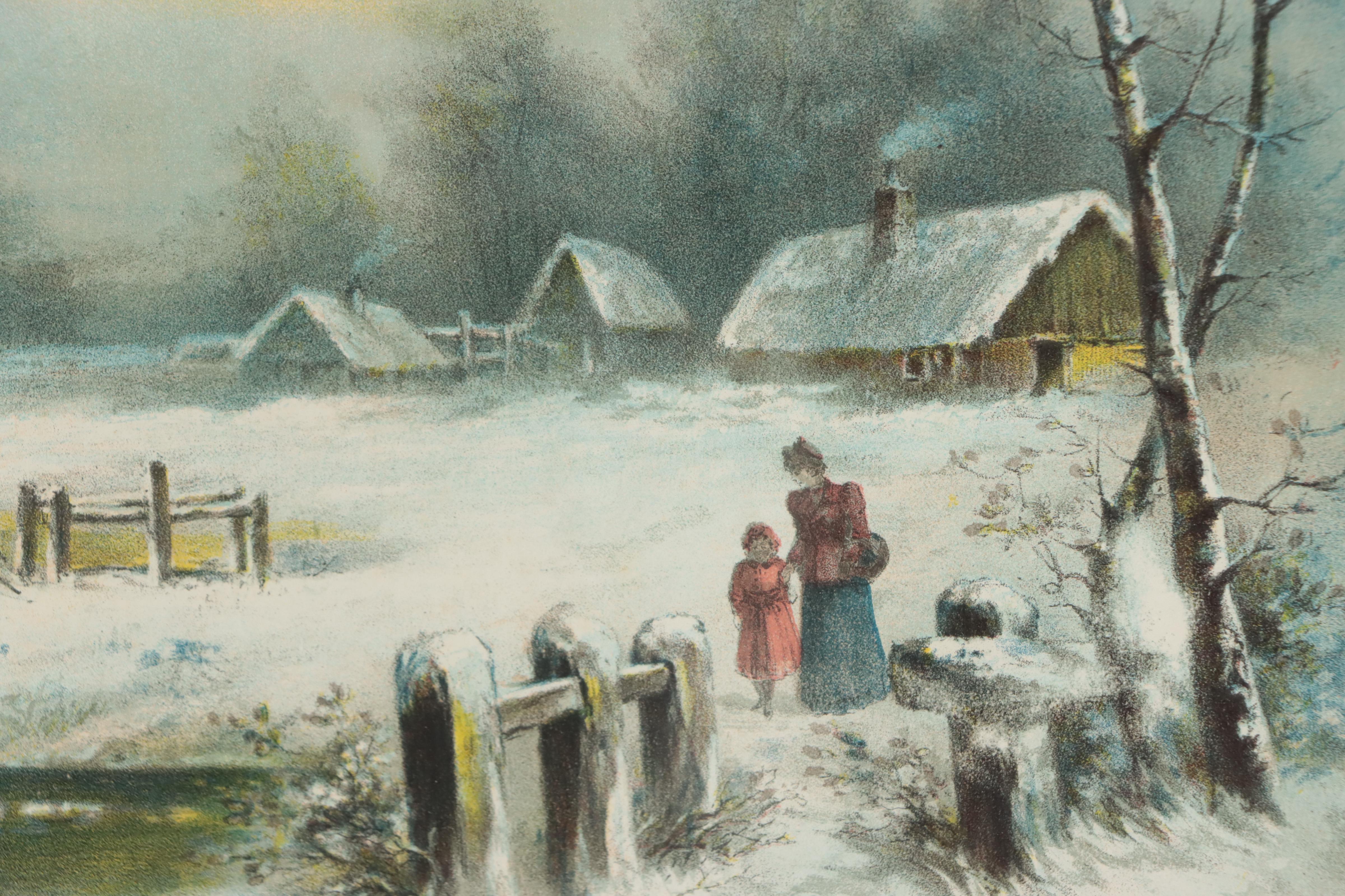 Chandler Color Lithograph "The Old Water Mill"