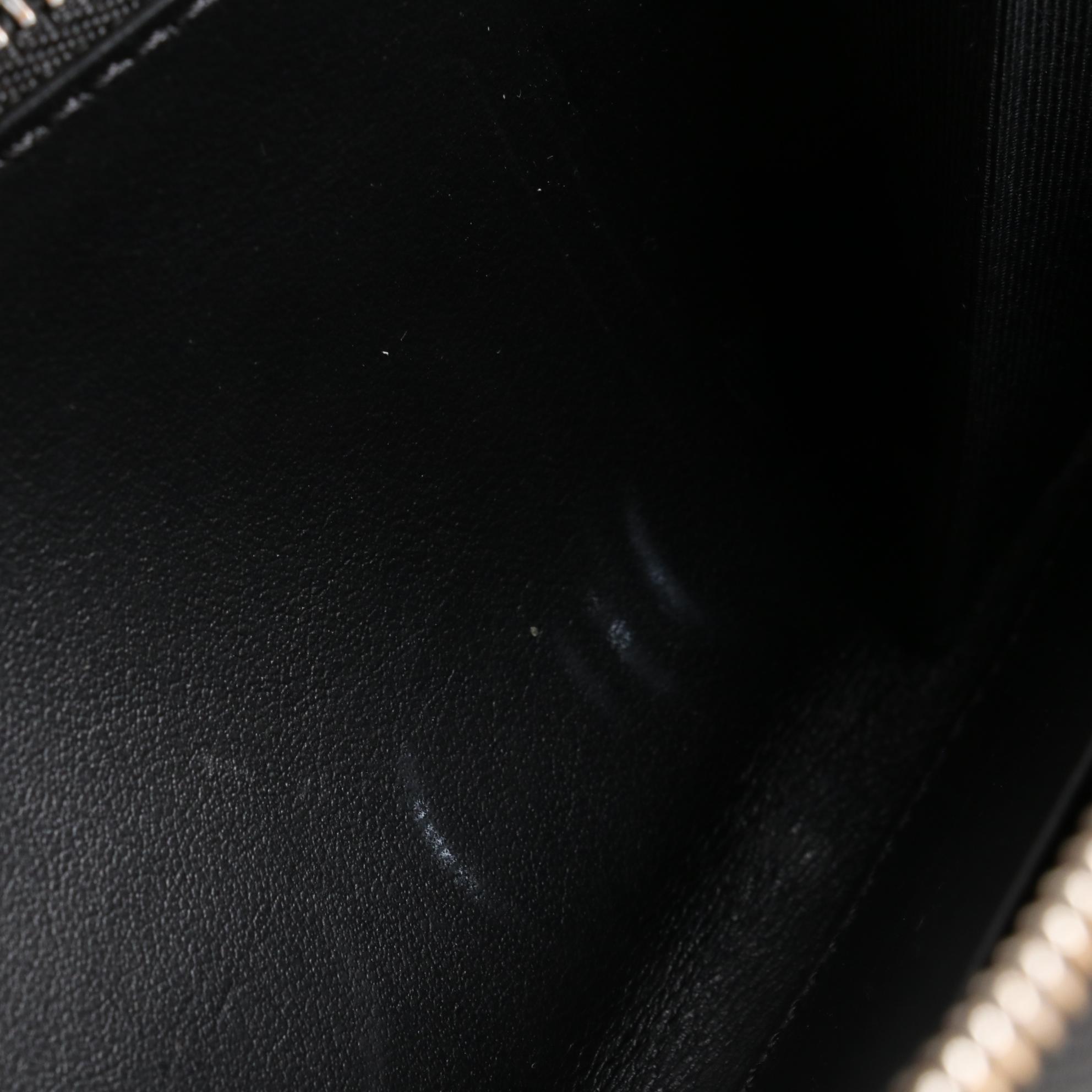 Burberry Logo Zip-Around Wallet in Smooth Black Leather