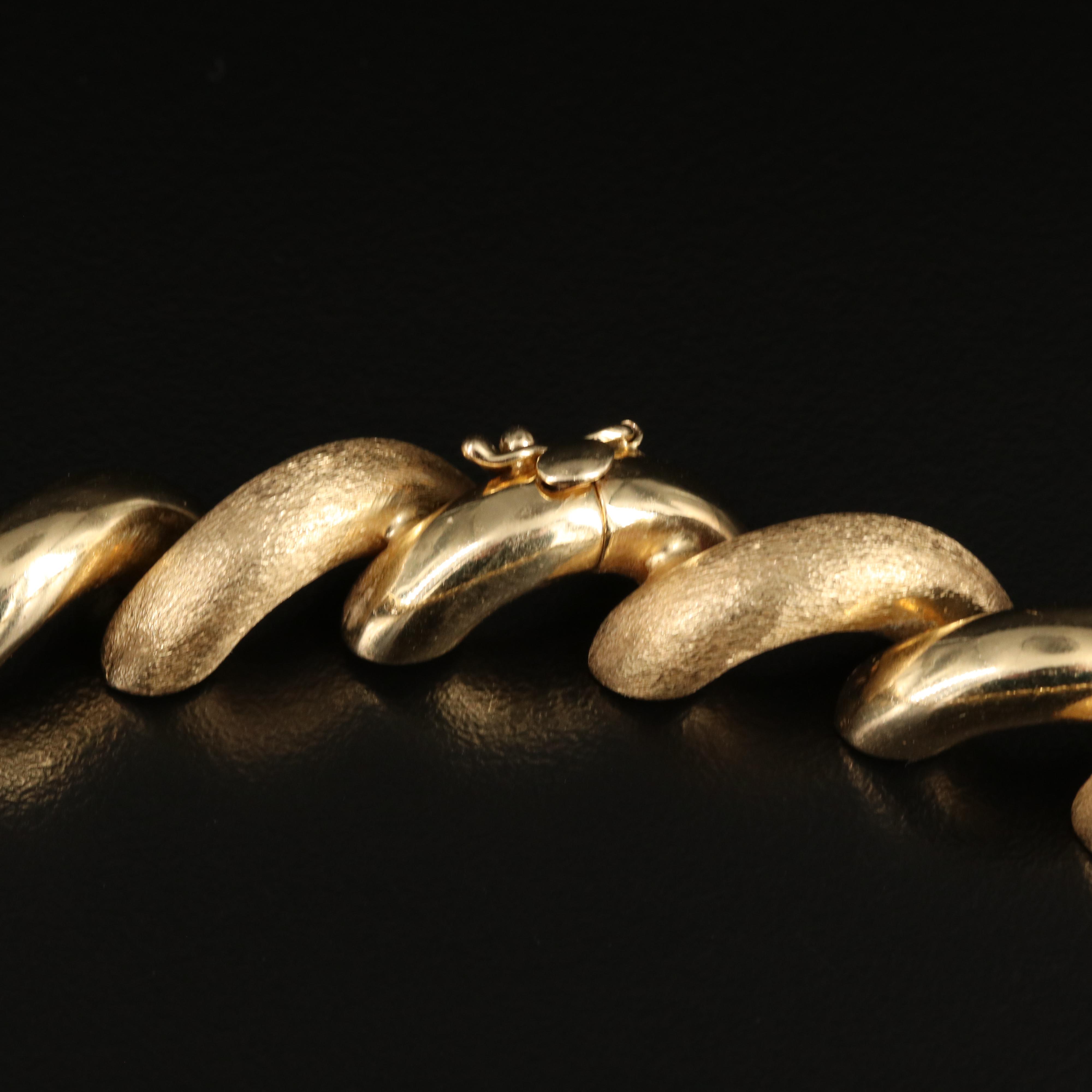 Italian 14K Graduated San Marco Chain Necklace