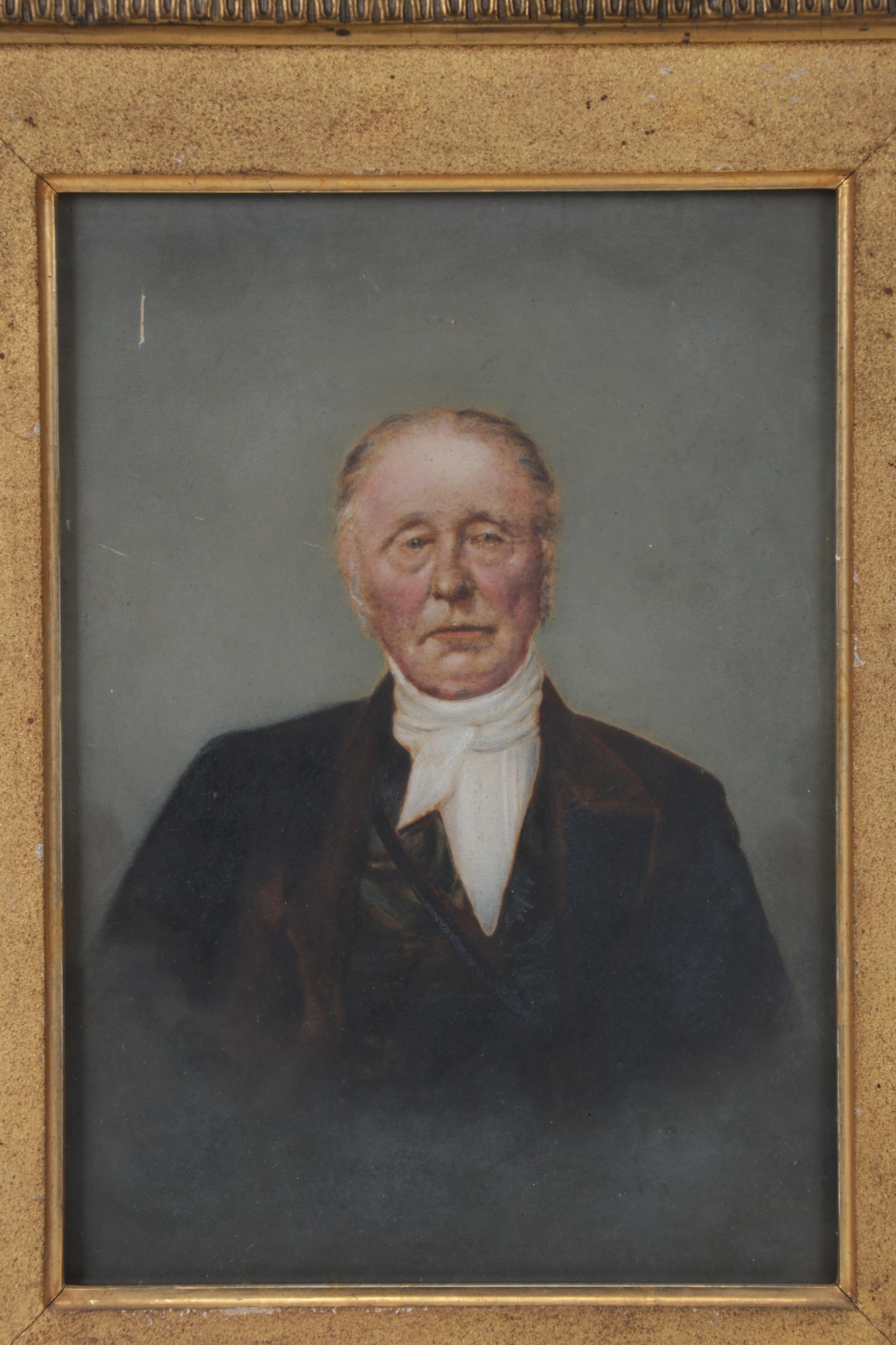 Portrait Tempera Painting of Gentleman, Late 19th Century