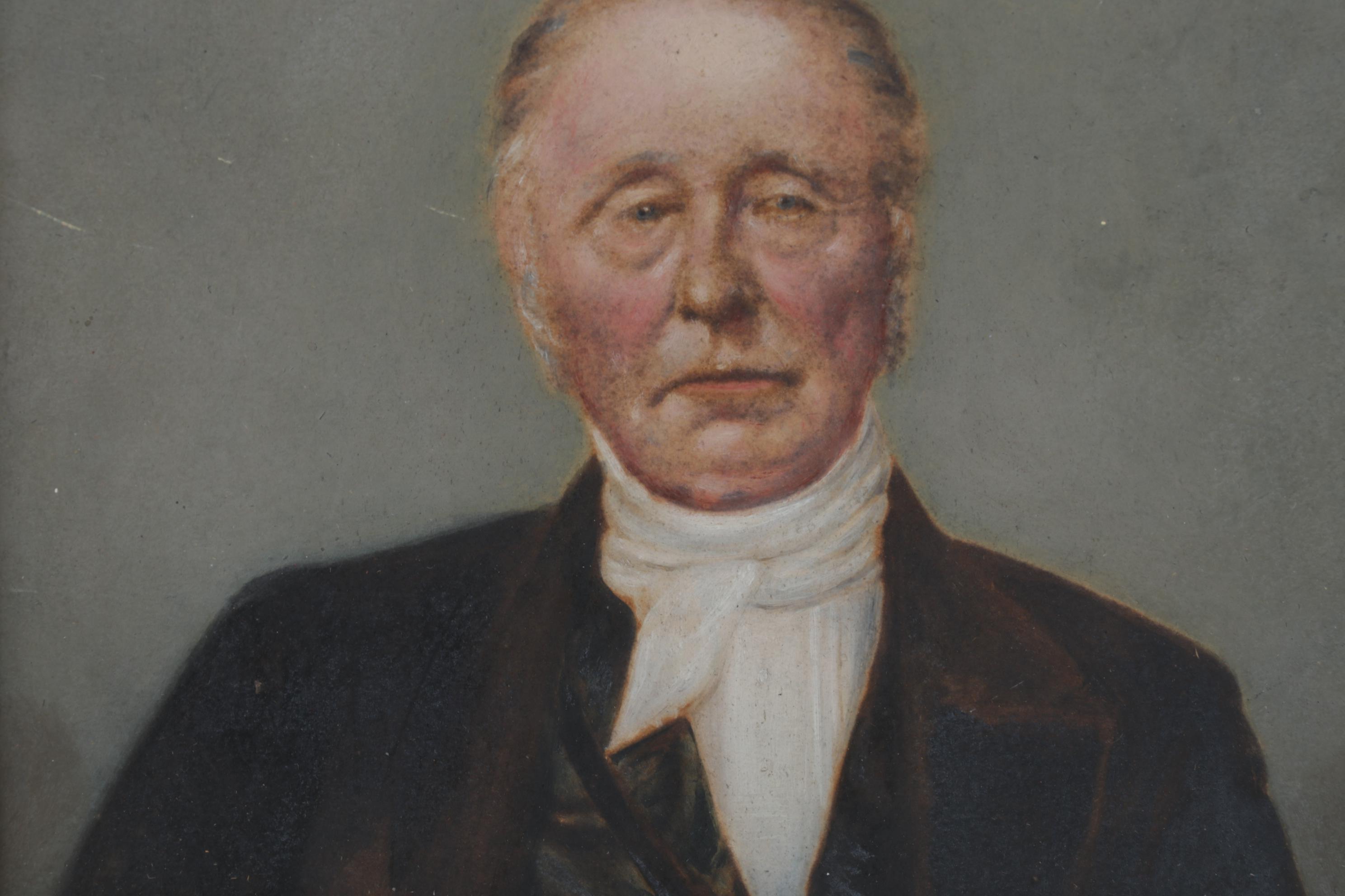 Portrait Tempera Painting of Gentleman, Late 19th Century