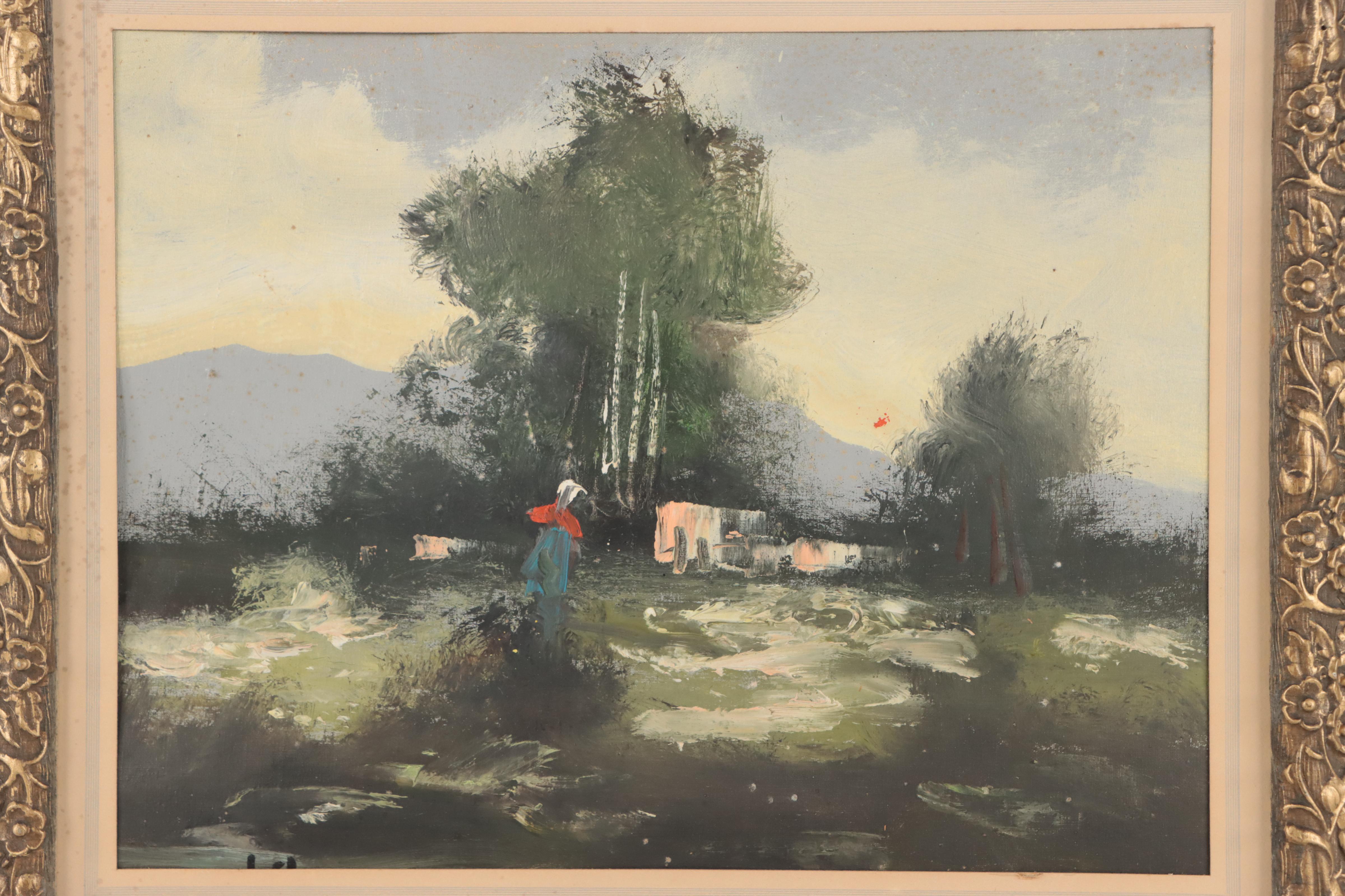 Naive Landscape Oil Painting