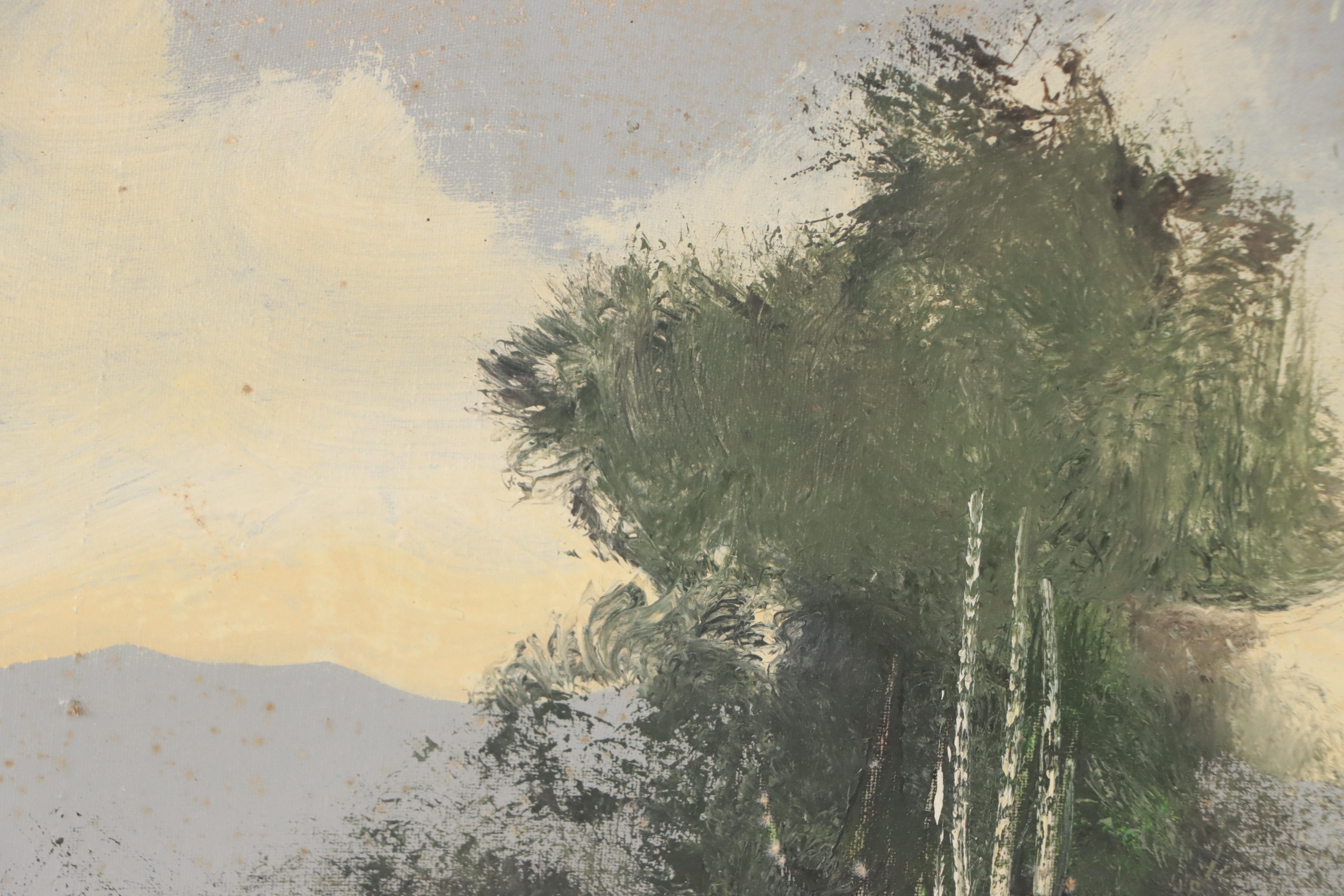 Naive Landscape Oil Painting