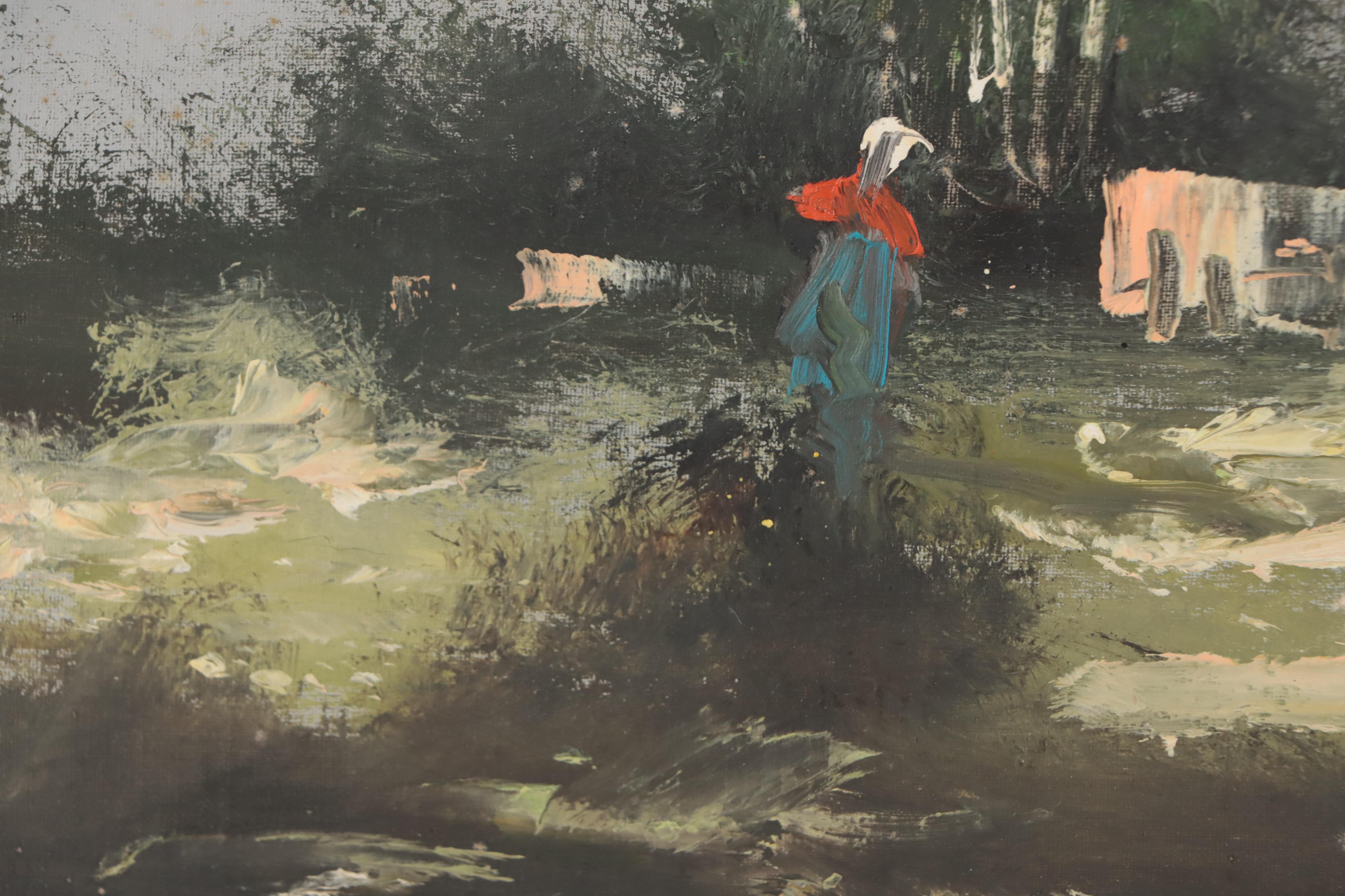 Naive Landscape Oil Painting