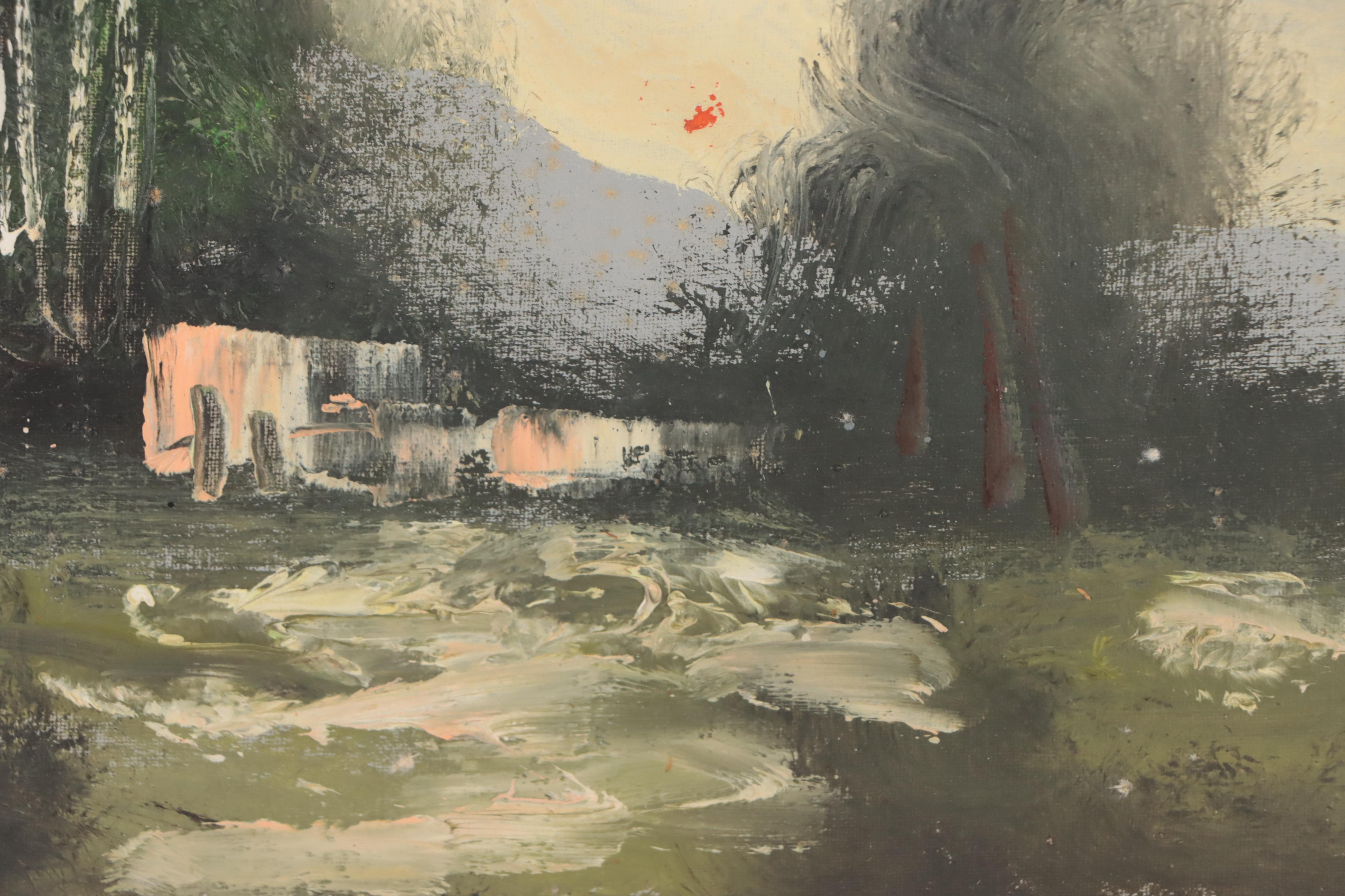 Naive Landscape Oil Painting