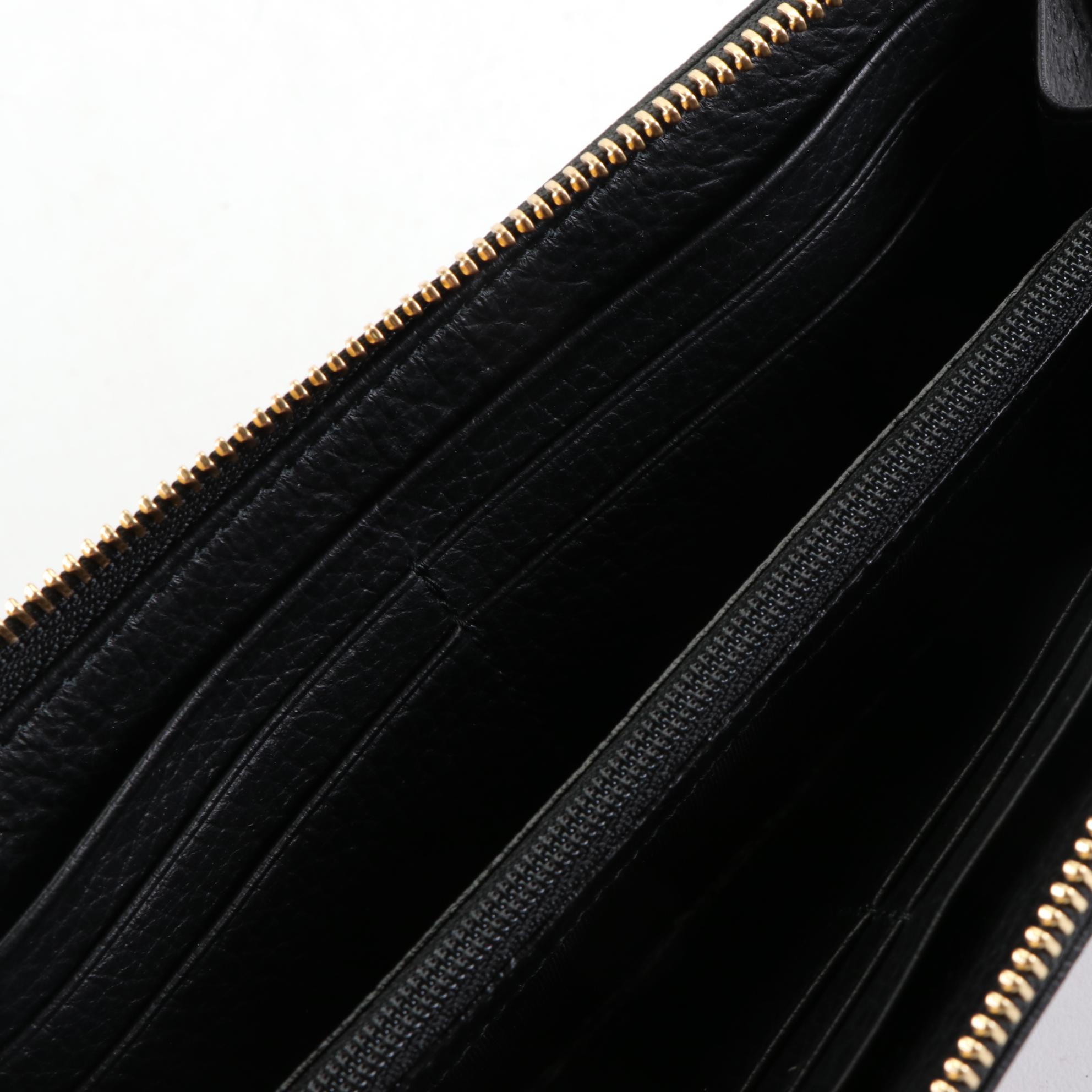 Gucci GG Canvas and Leather Zip Wallet