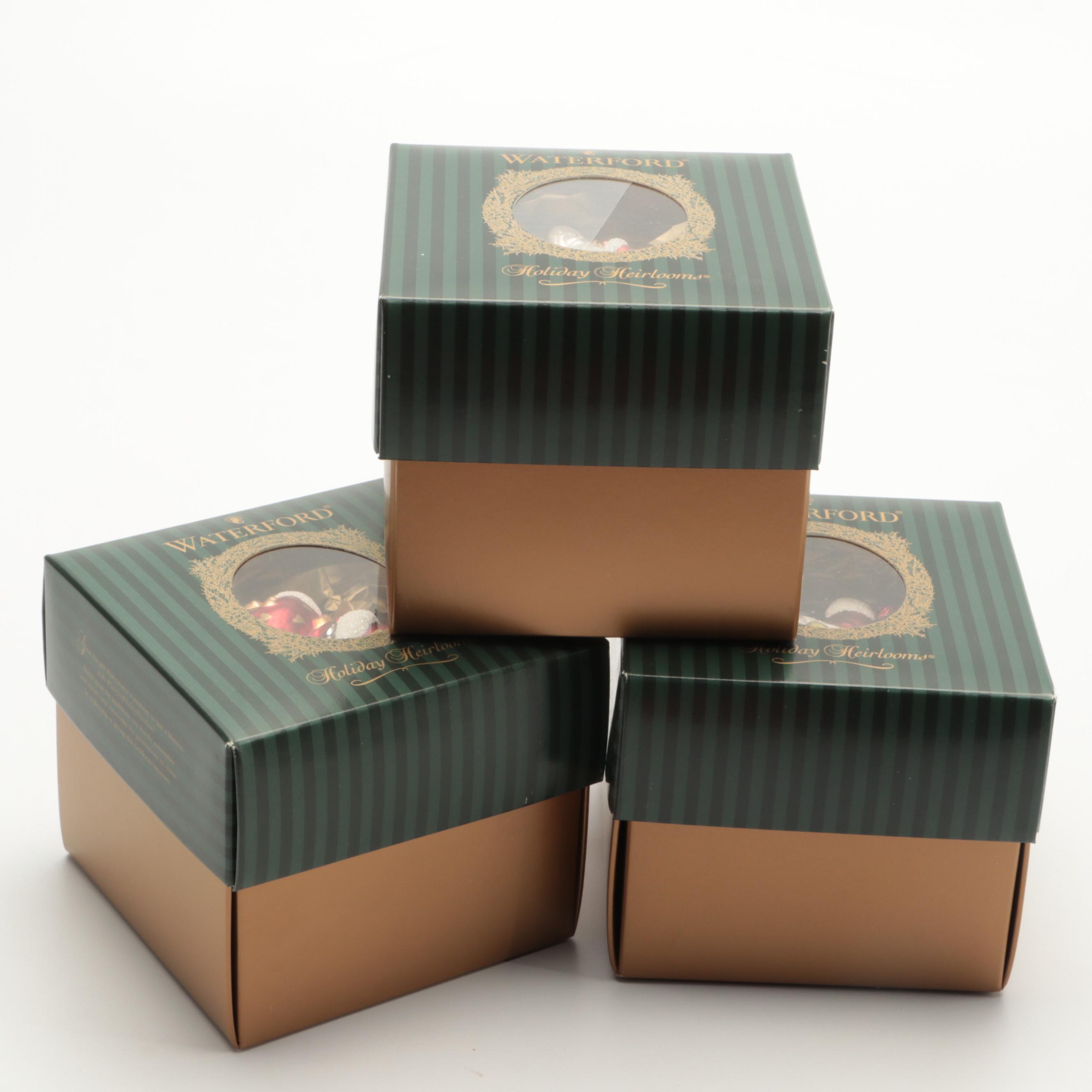 Waterford Holiday Heirlooms Glass Christmas Ornaments