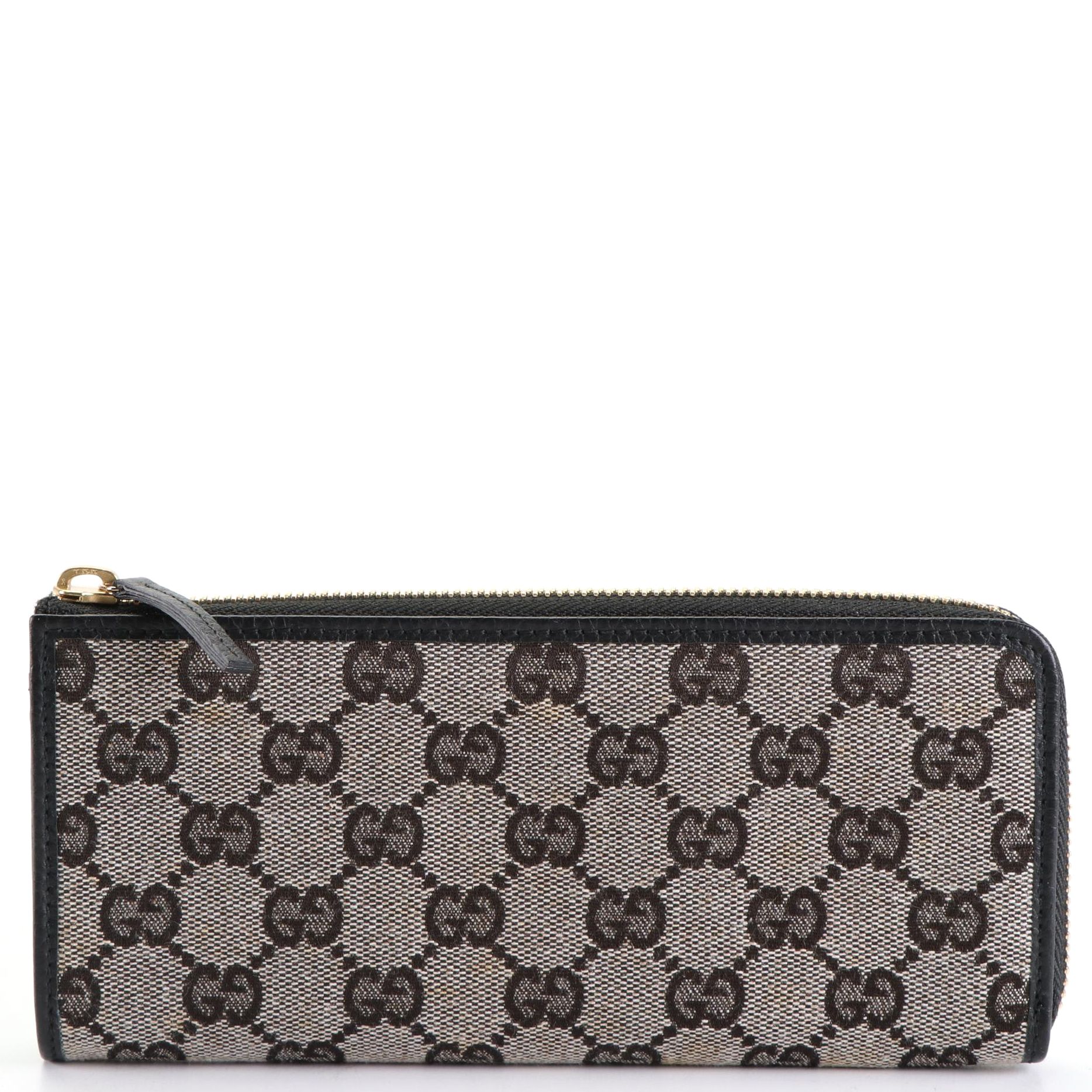 Gucci GG Canvas and Leather Zip Wallet