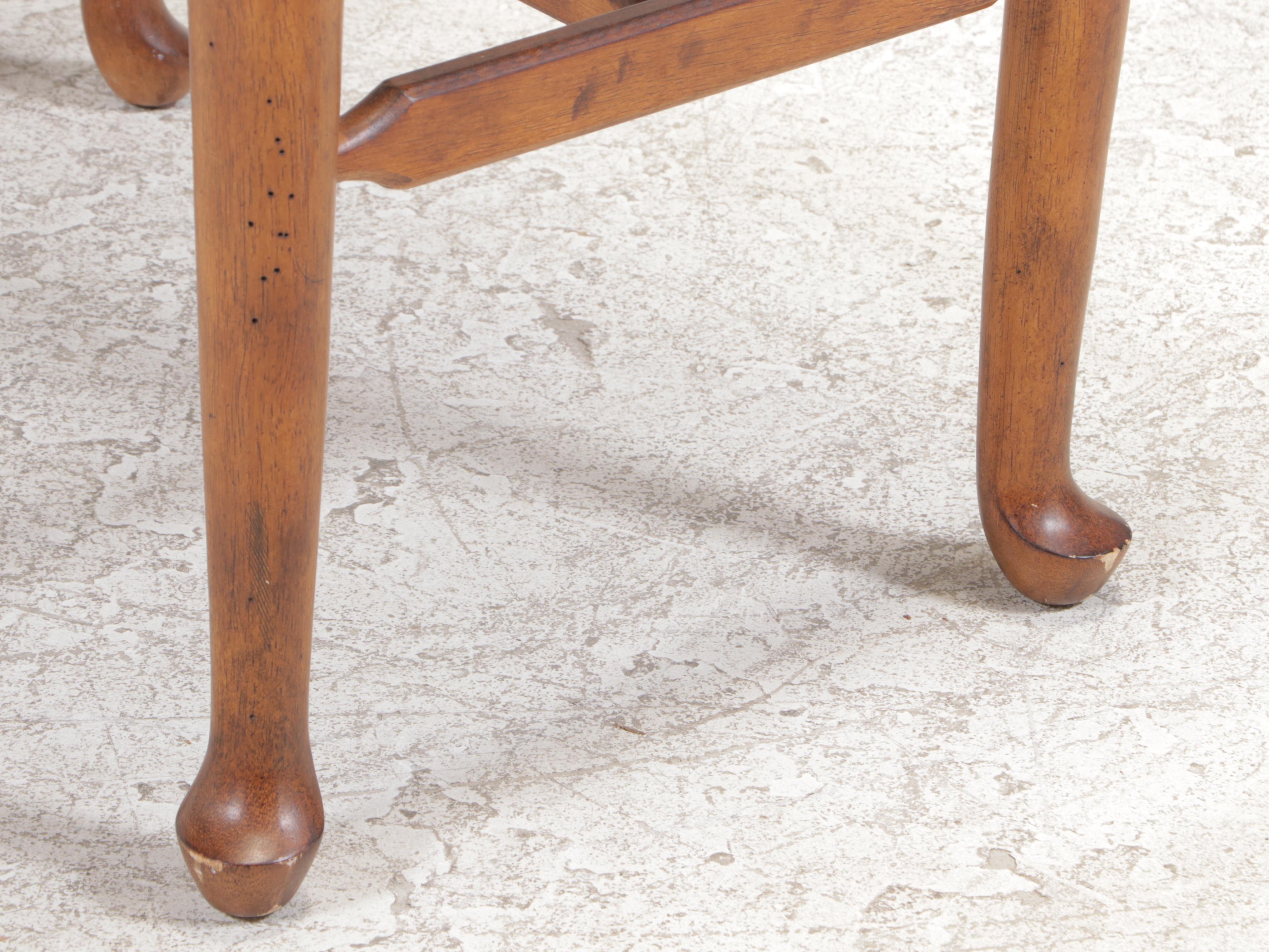 Klaussner Queen Anne Style Tray-Top Console Table with Inlaid Four-Point Star