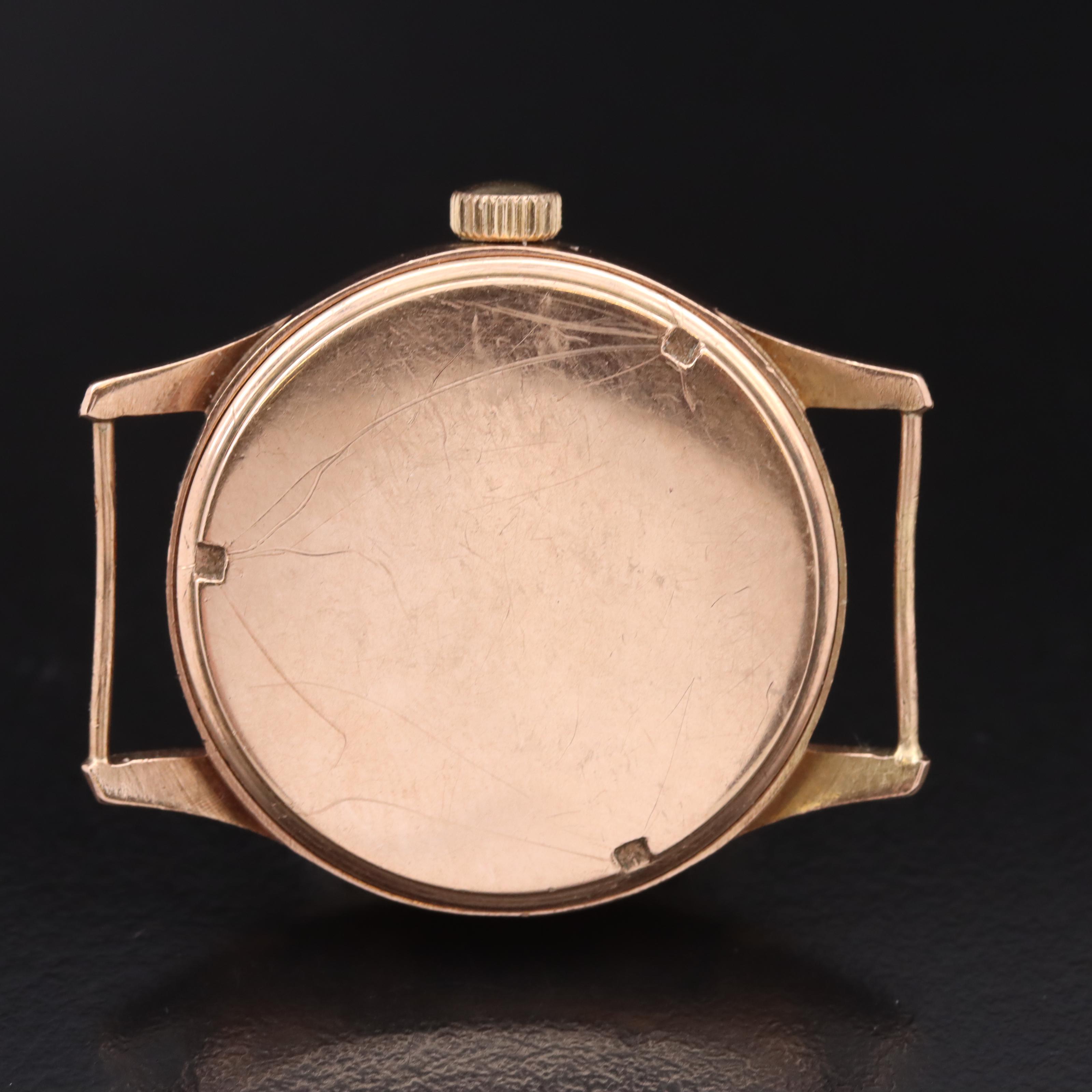 Vintage Rolex 9K Rose Gold Case Watch