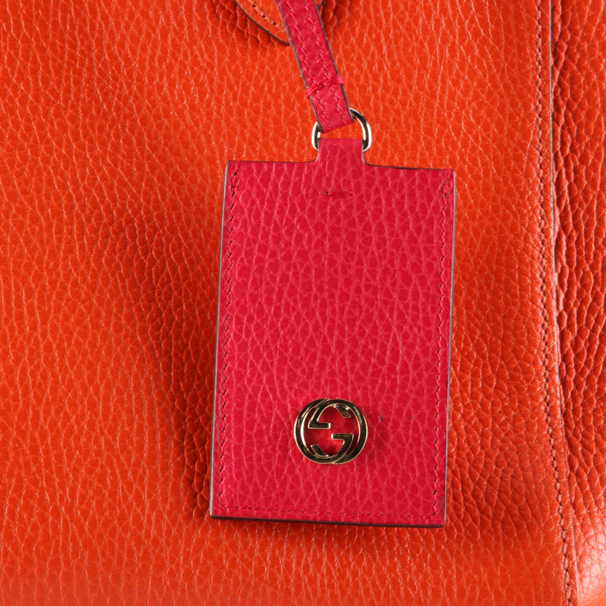 Gucci Swing Tote in Grained Calfskin Leather