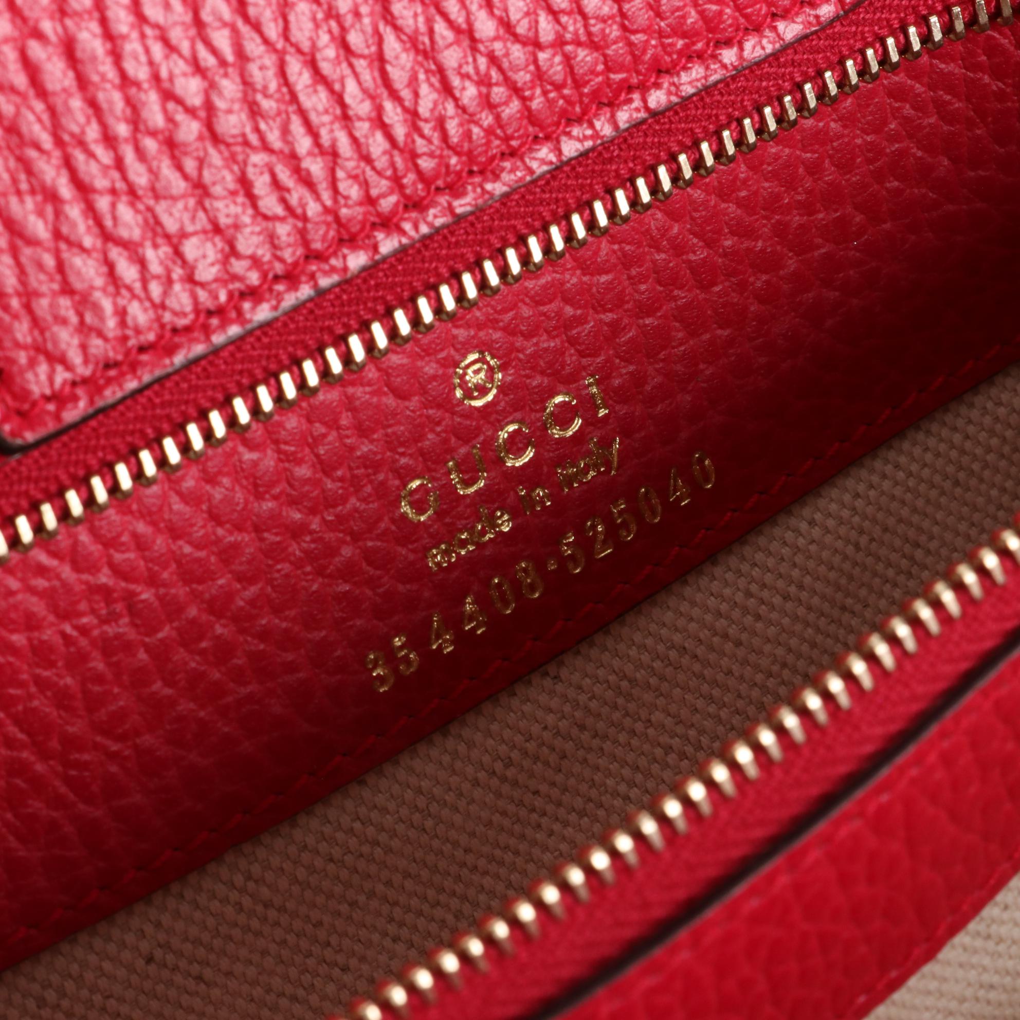 Gucci Swing Tote in Grained Calfskin Leather