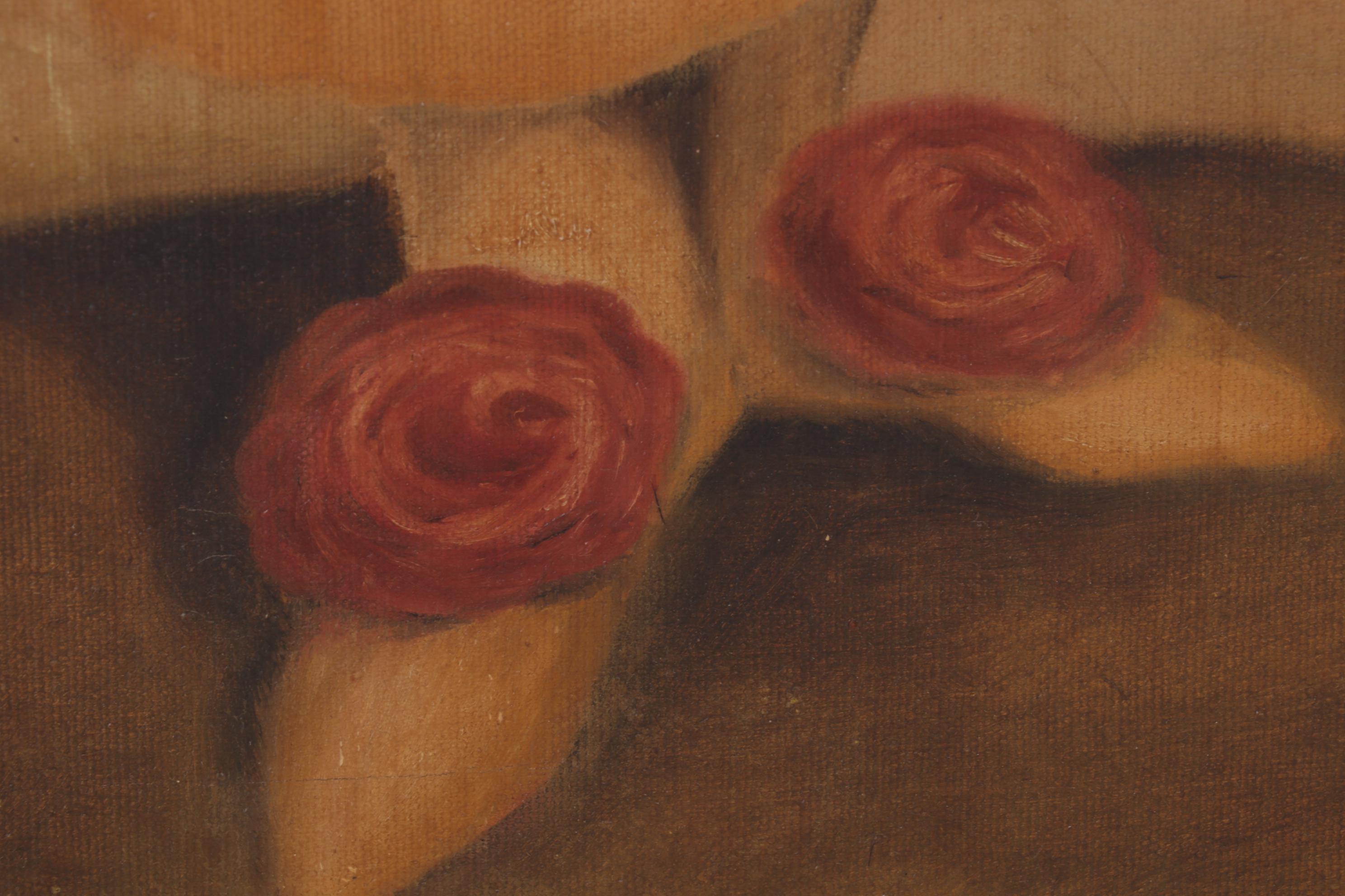 William Rigsby Folk Art Portrait Oil Painting of Young Girl, 1964