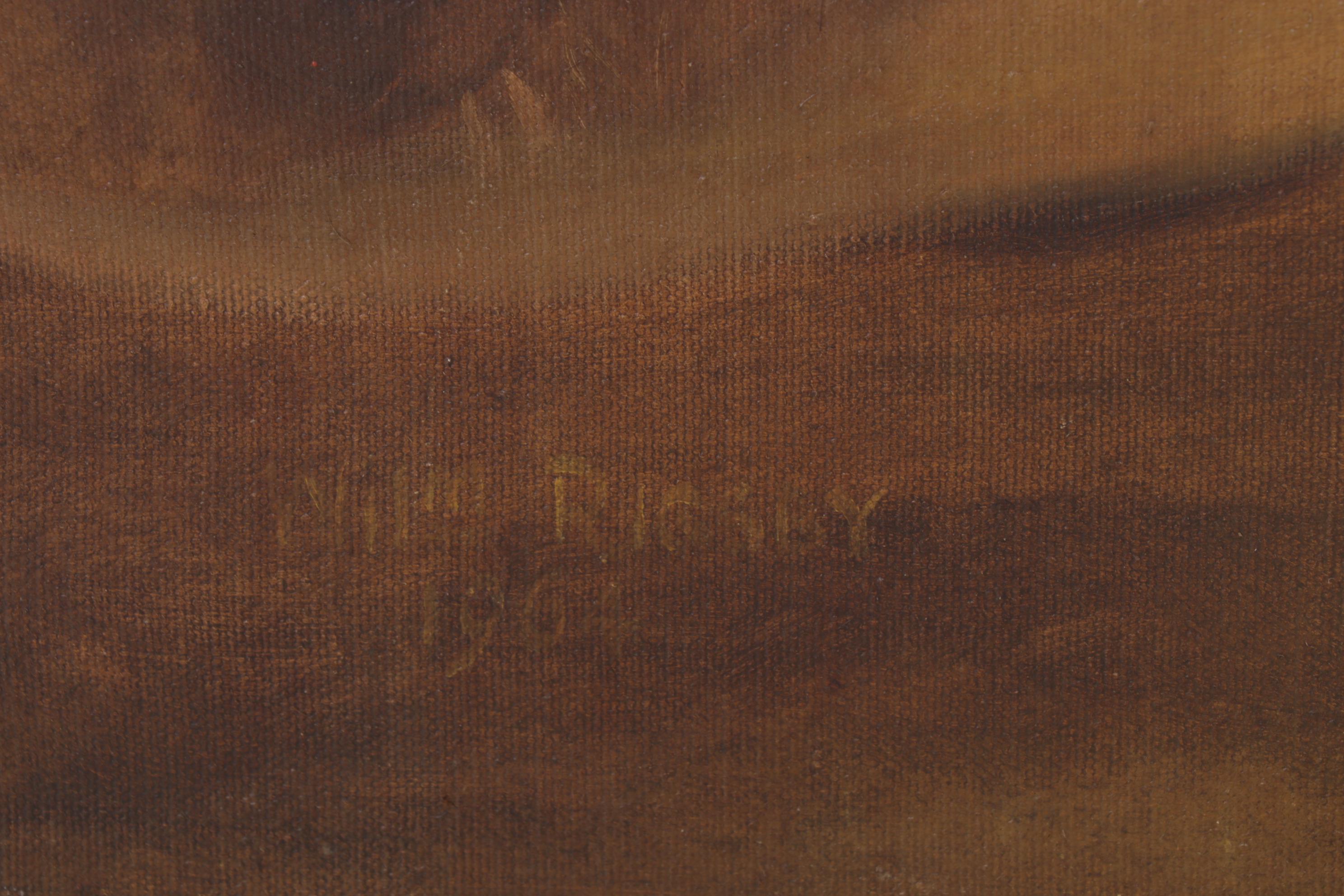 William Rigsby Folk Art Portrait Oil Painting of Young Girl, 1964