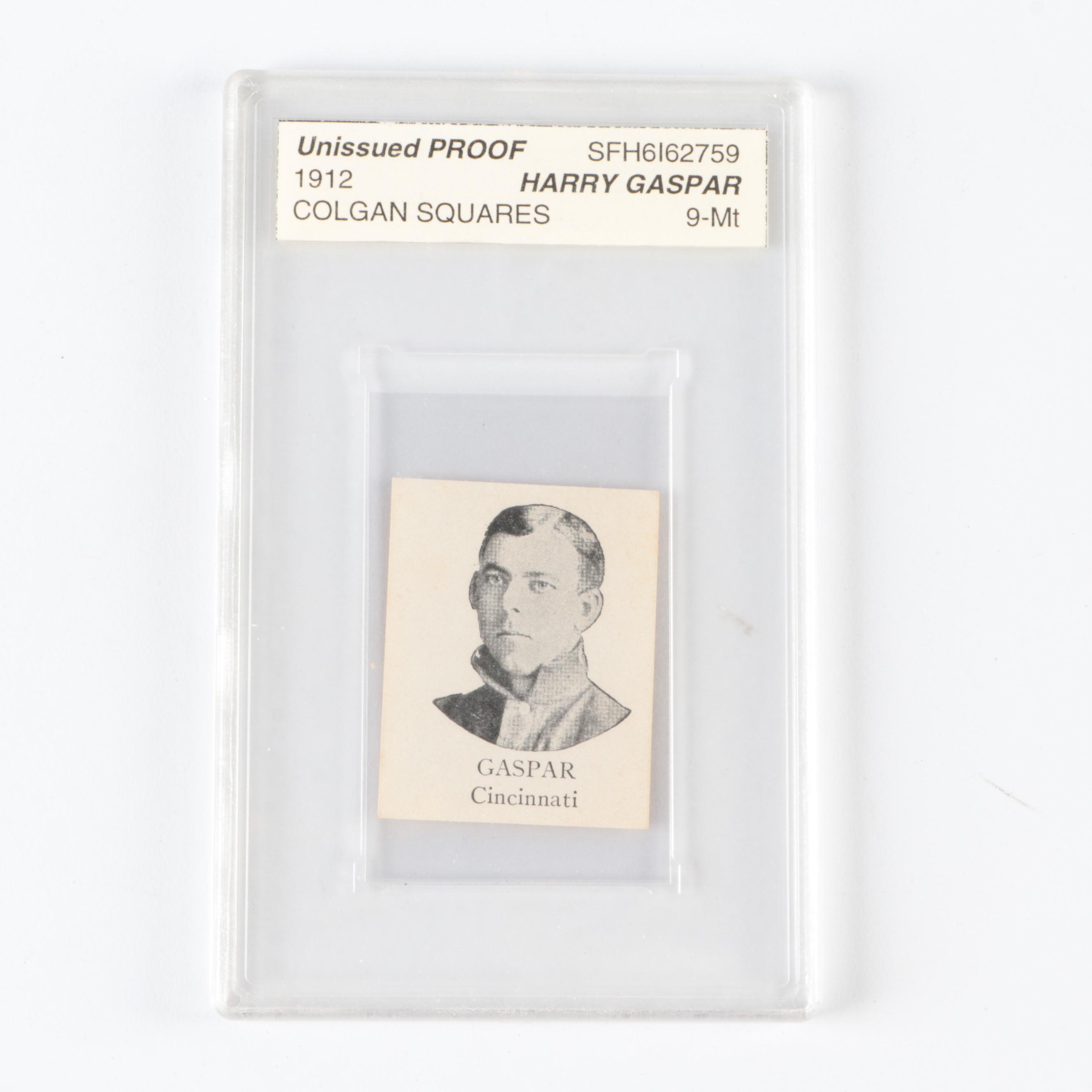 1909–1912 PX7 Sweet Caporal Domino Discs with Harry Gaspar Colgan Squares Card