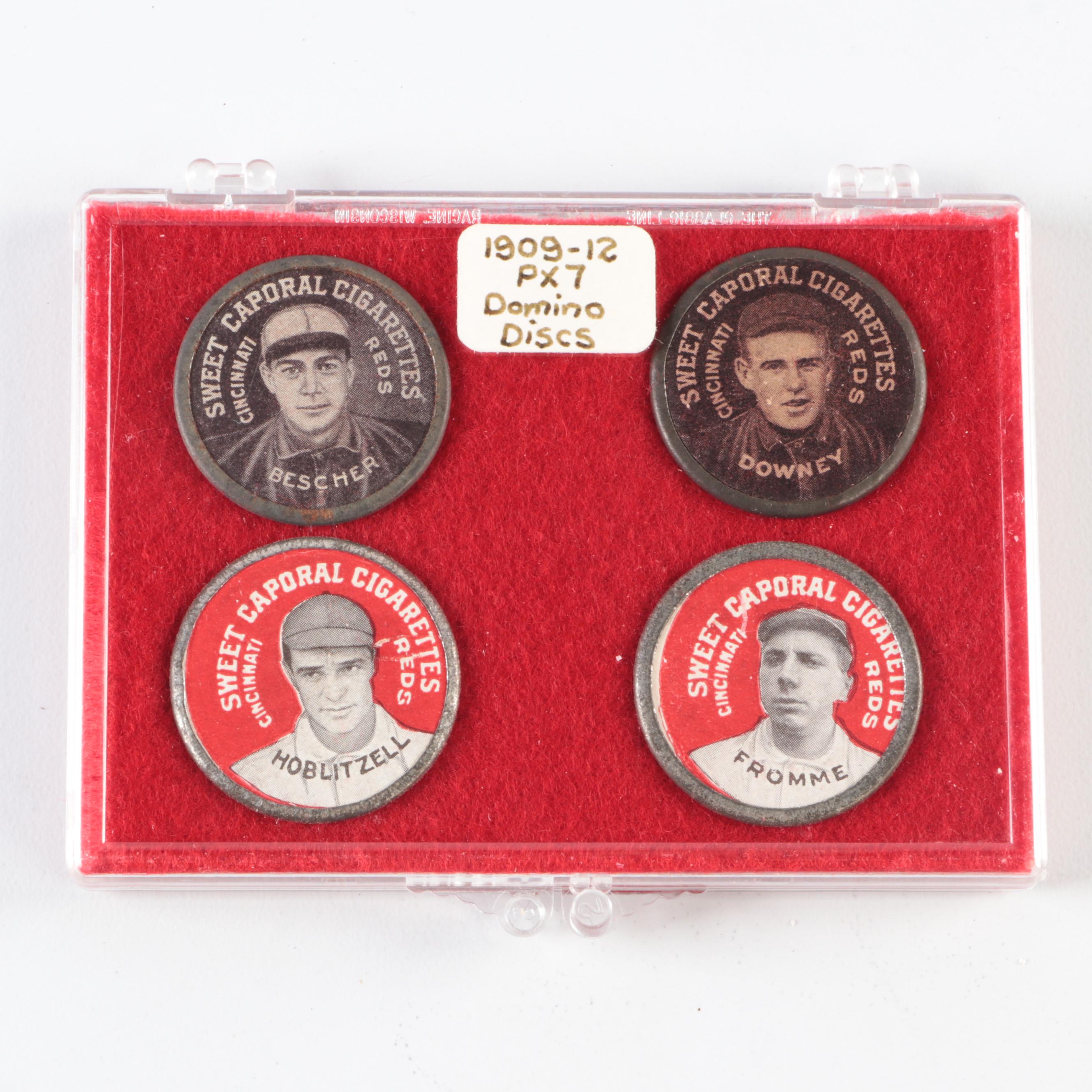 1909–1912 PX7 Sweet Caporal Domino Discs with Harry Gaspar Colgan Squares Card