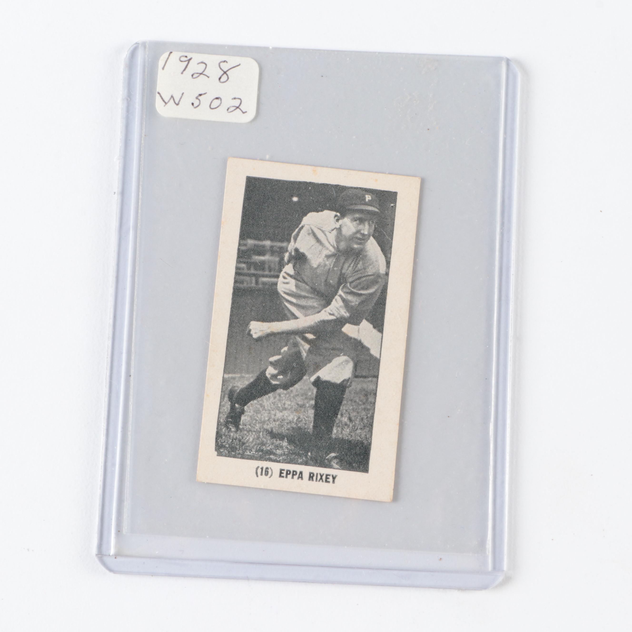 1928 W502 Baseball Cards with Waite Hoyt Graded PSA 7.5 and More