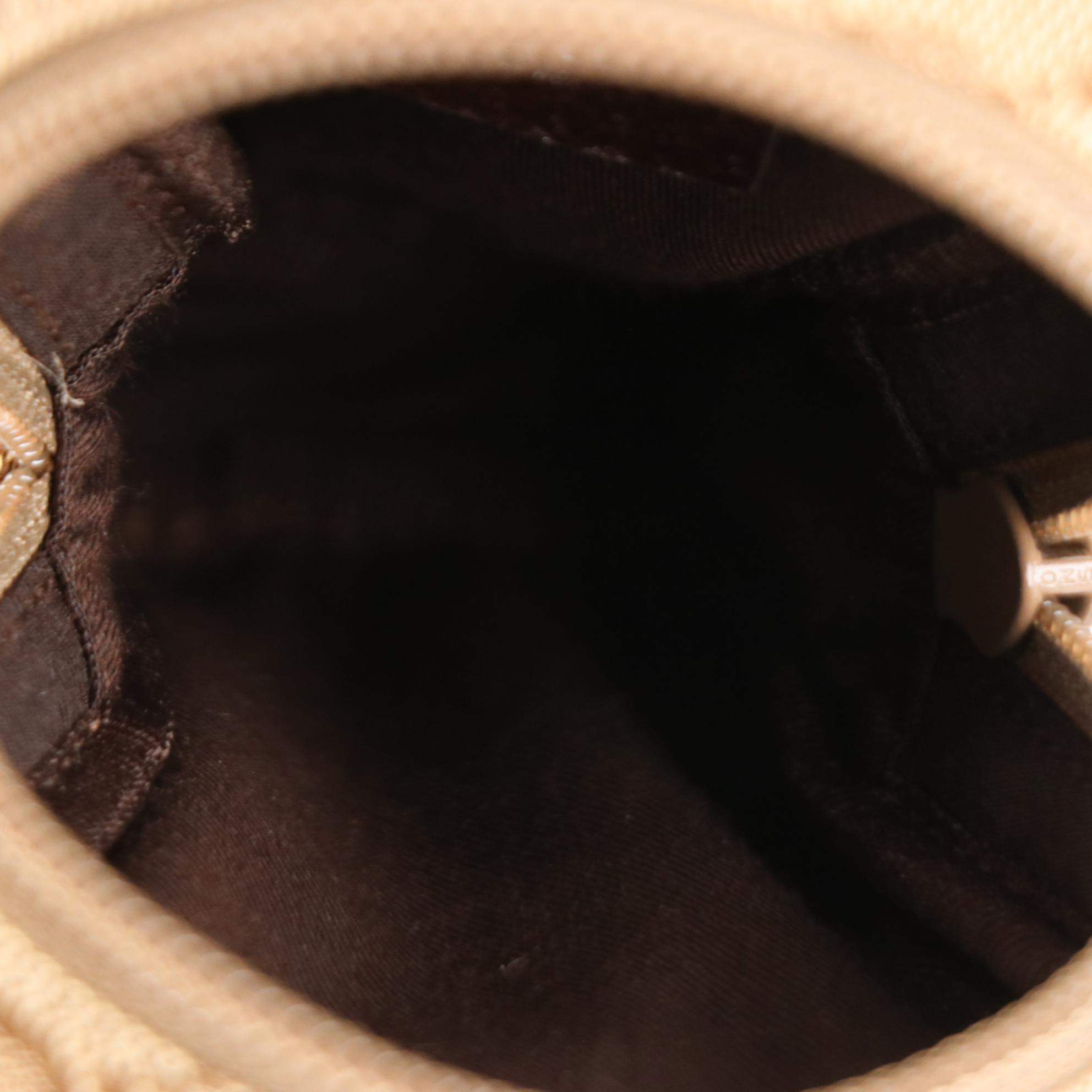 Gucci Cigarette Zip Pouch in GG Canvas and Leather Trim with Box