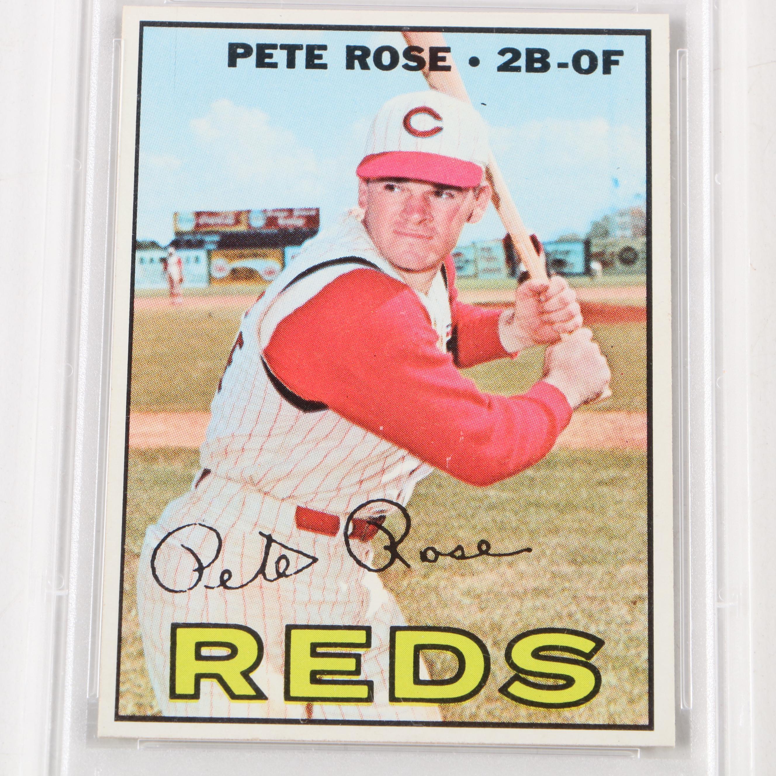 1967 Topps Pete Rose Baseball Card #430 Graded PSA 9 Mint
