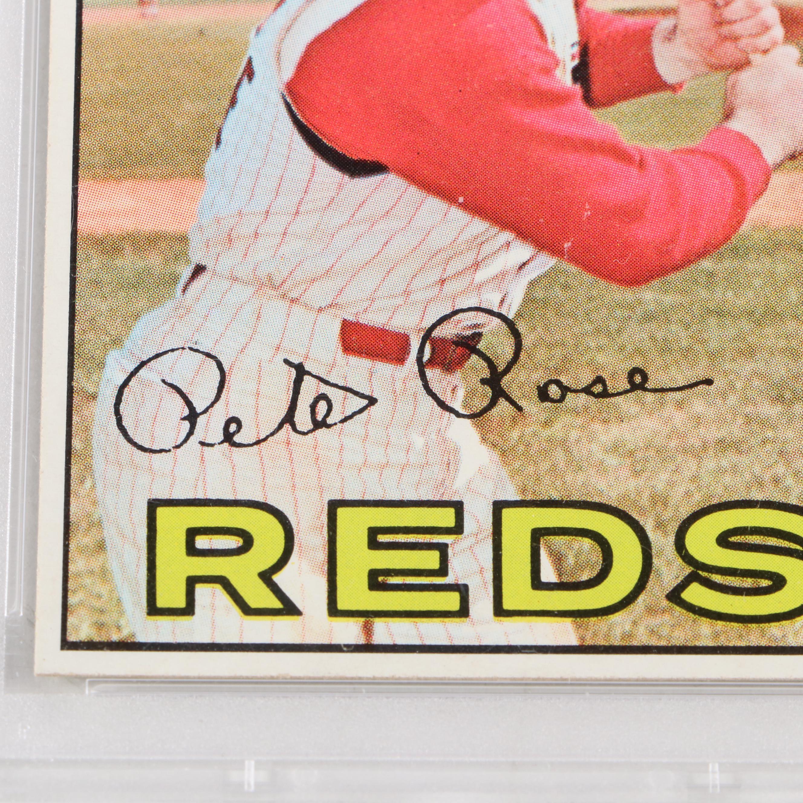 1967 Topps Pete Rose Baseball Card #430 Graded PSA 9 Mint